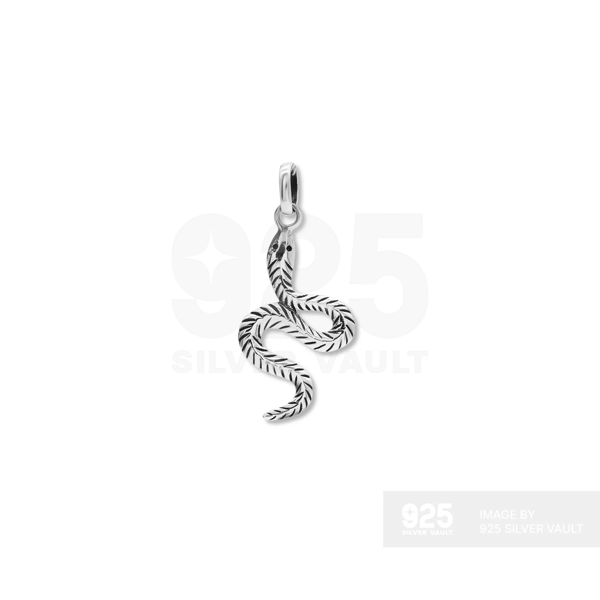Textured Coiled Snake Pendant