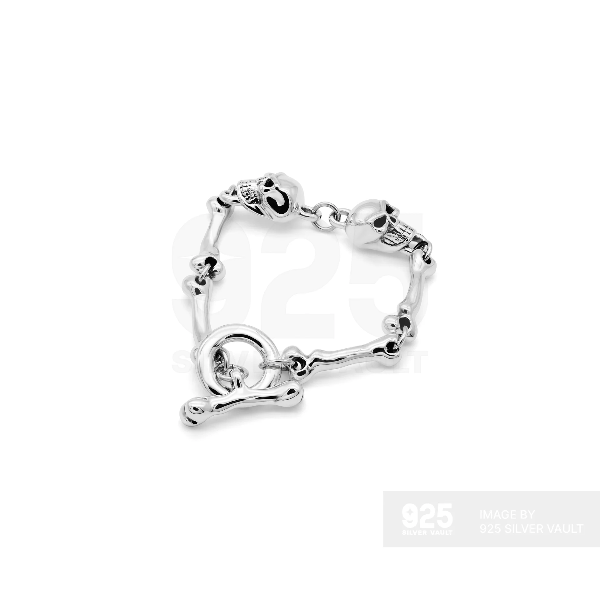 Skull and Bone Chain Bracelet
