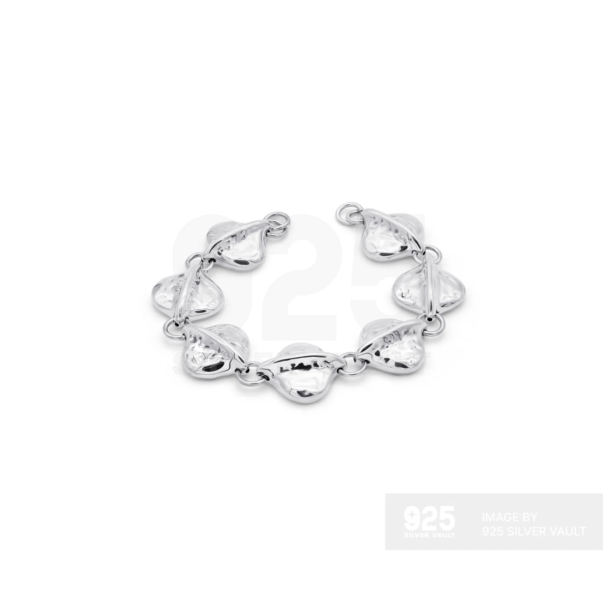 Organic Wing Charm Bracelet – Textured