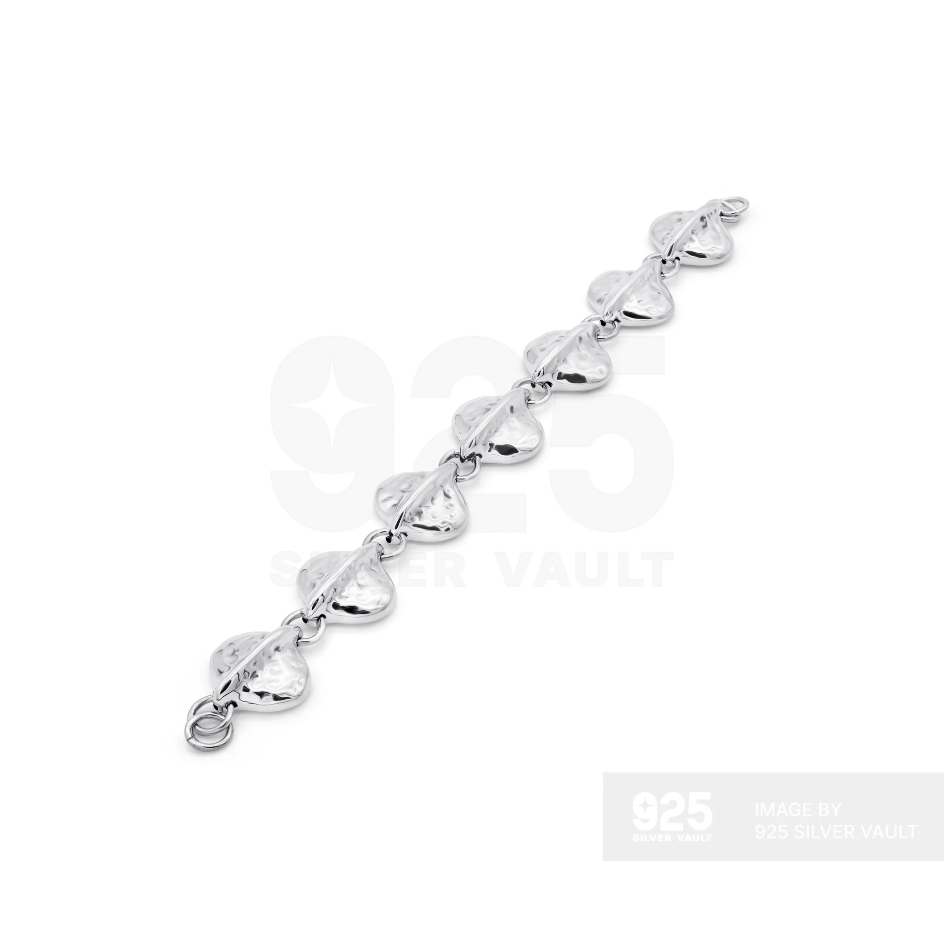 Organic Wing Charm Bracelet – Textured - Image 2