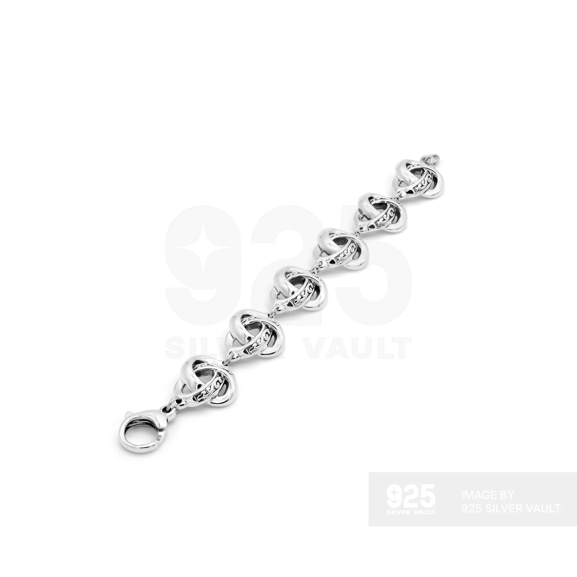 Interlocking Dual Ring Chain Bracelet
