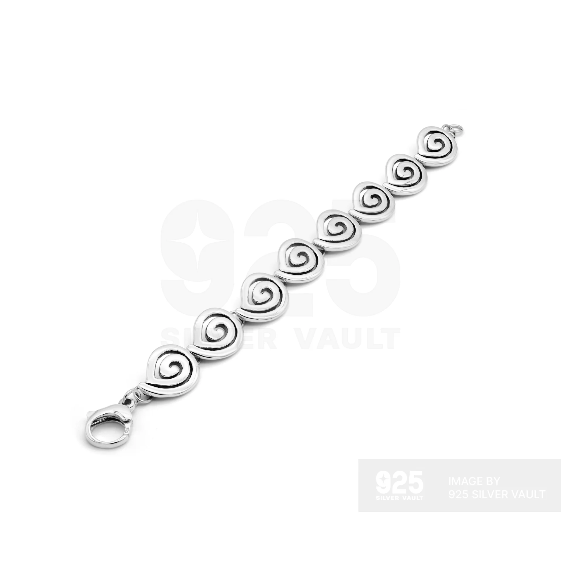 Spiral Teardrop Link Chain Bracelet
