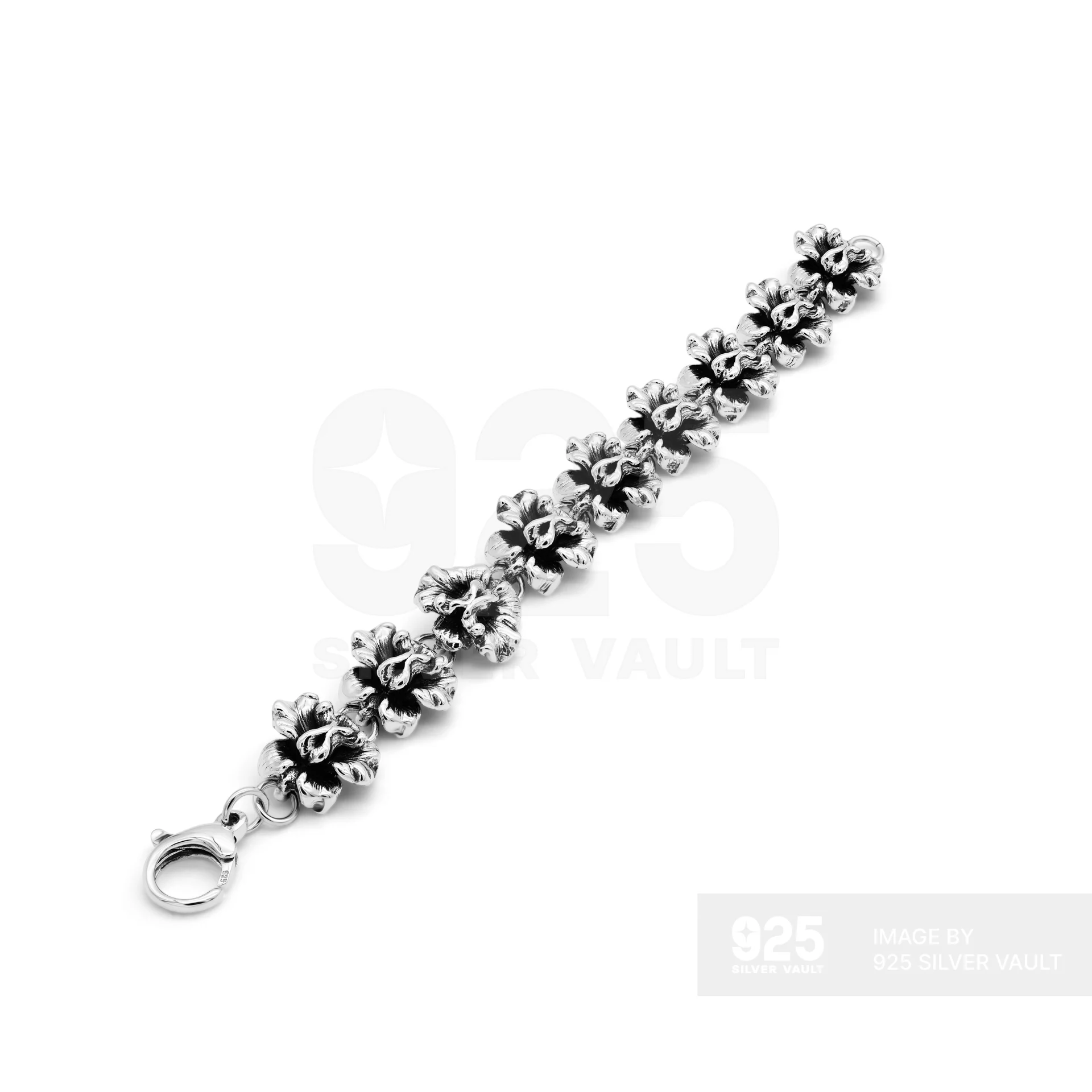 Blooming Flower Link Chain Bracelet