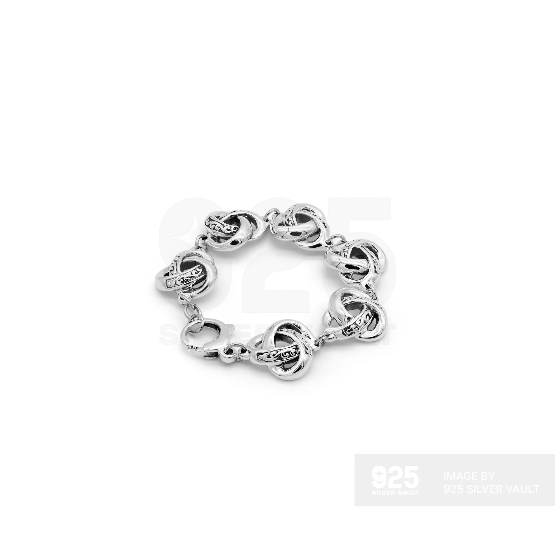 Interlocking Dual Ring Chain Bracelet - Image 2