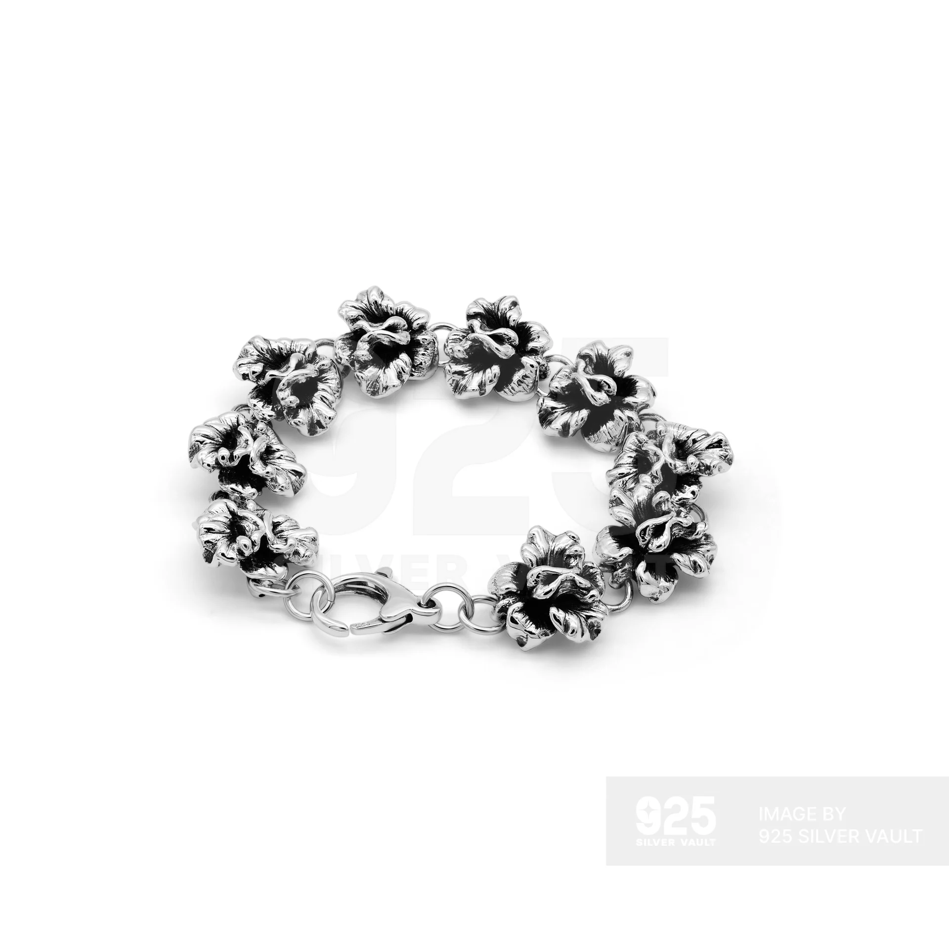 Blooming Flower Link Chain Bracelet - Image 2