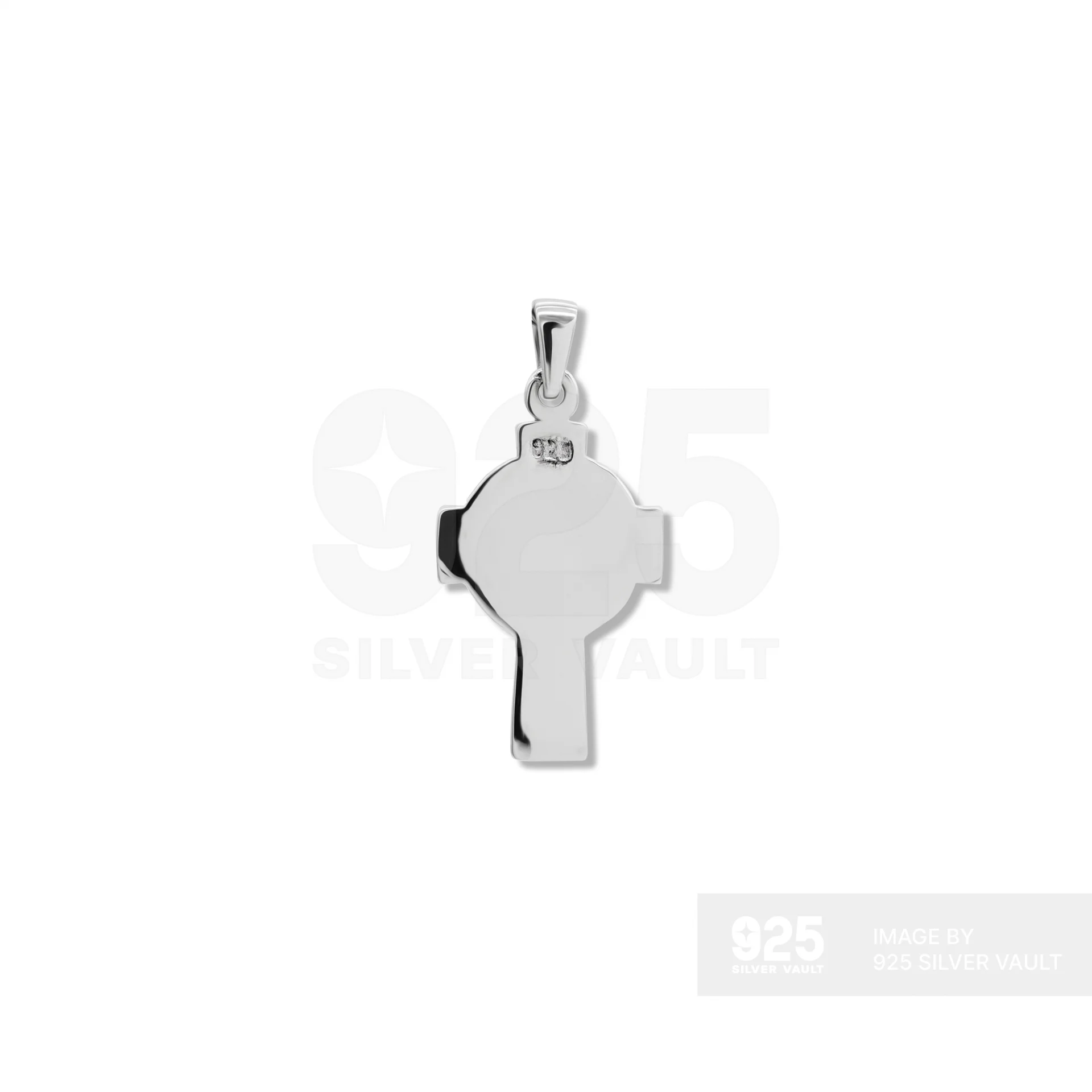 Ornate Celtic Cross Silver Pendant - Image 2
