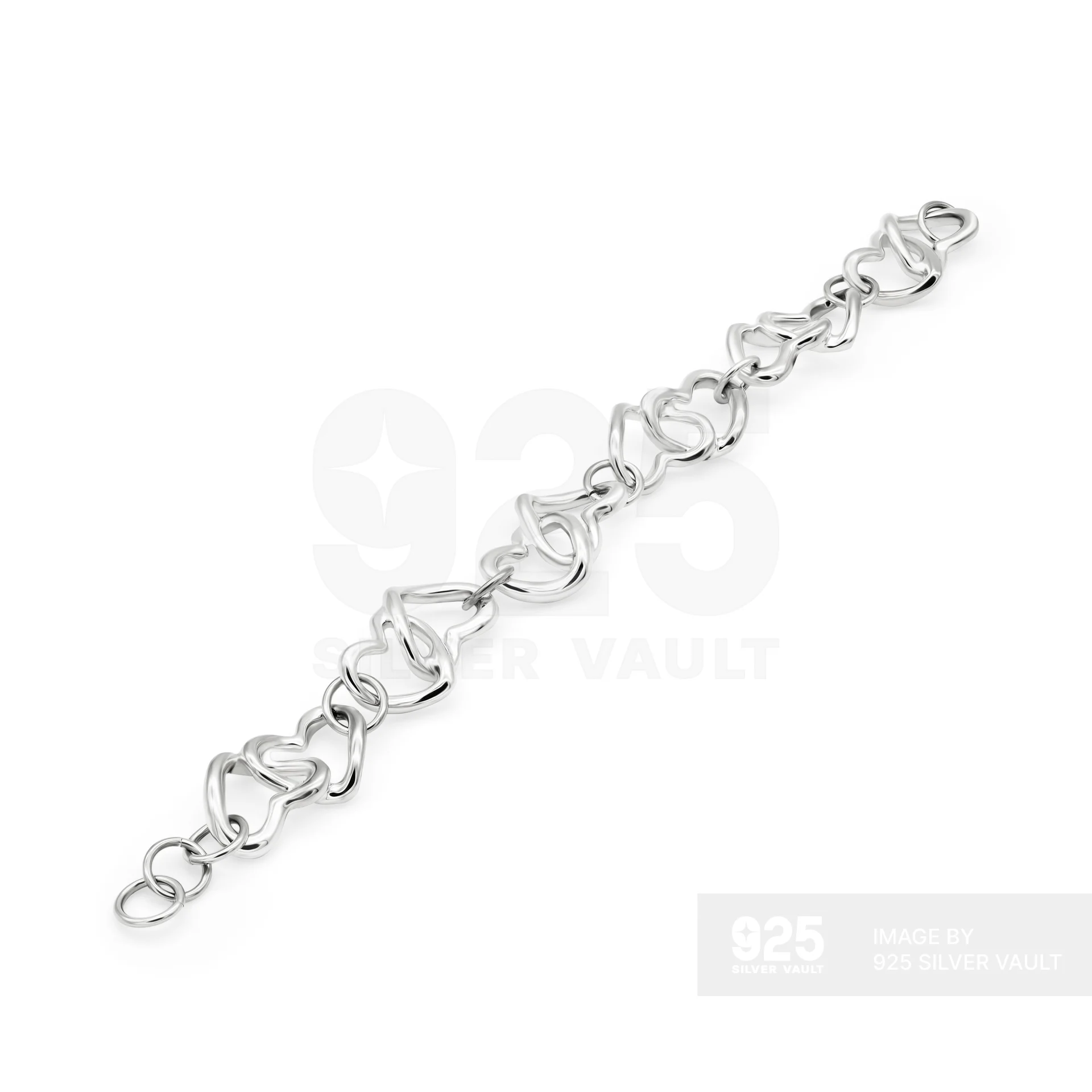 Twisted Heart Chain Bracelet – Interlinked Design - Image 2
