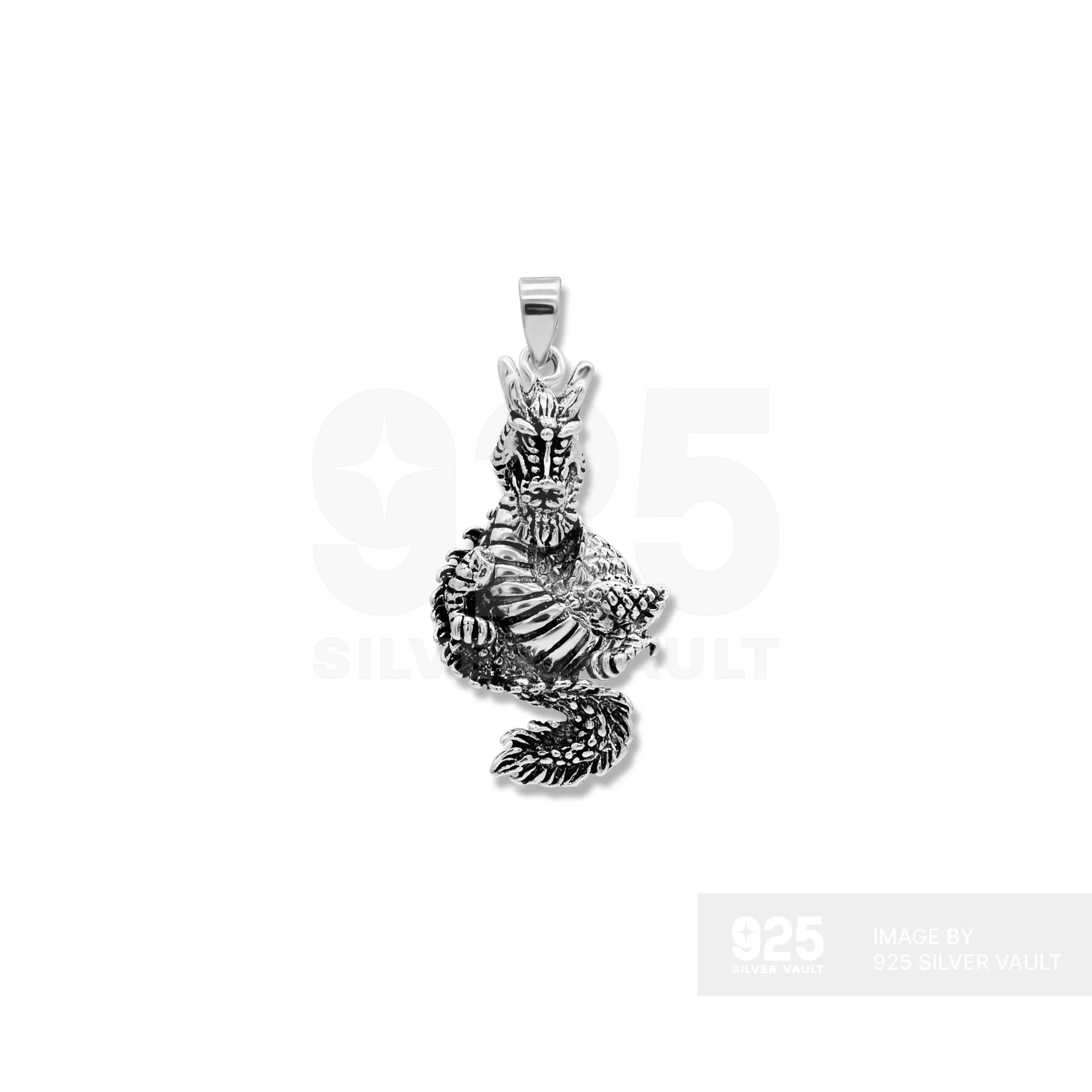 Movable Dragon Silver Pendant