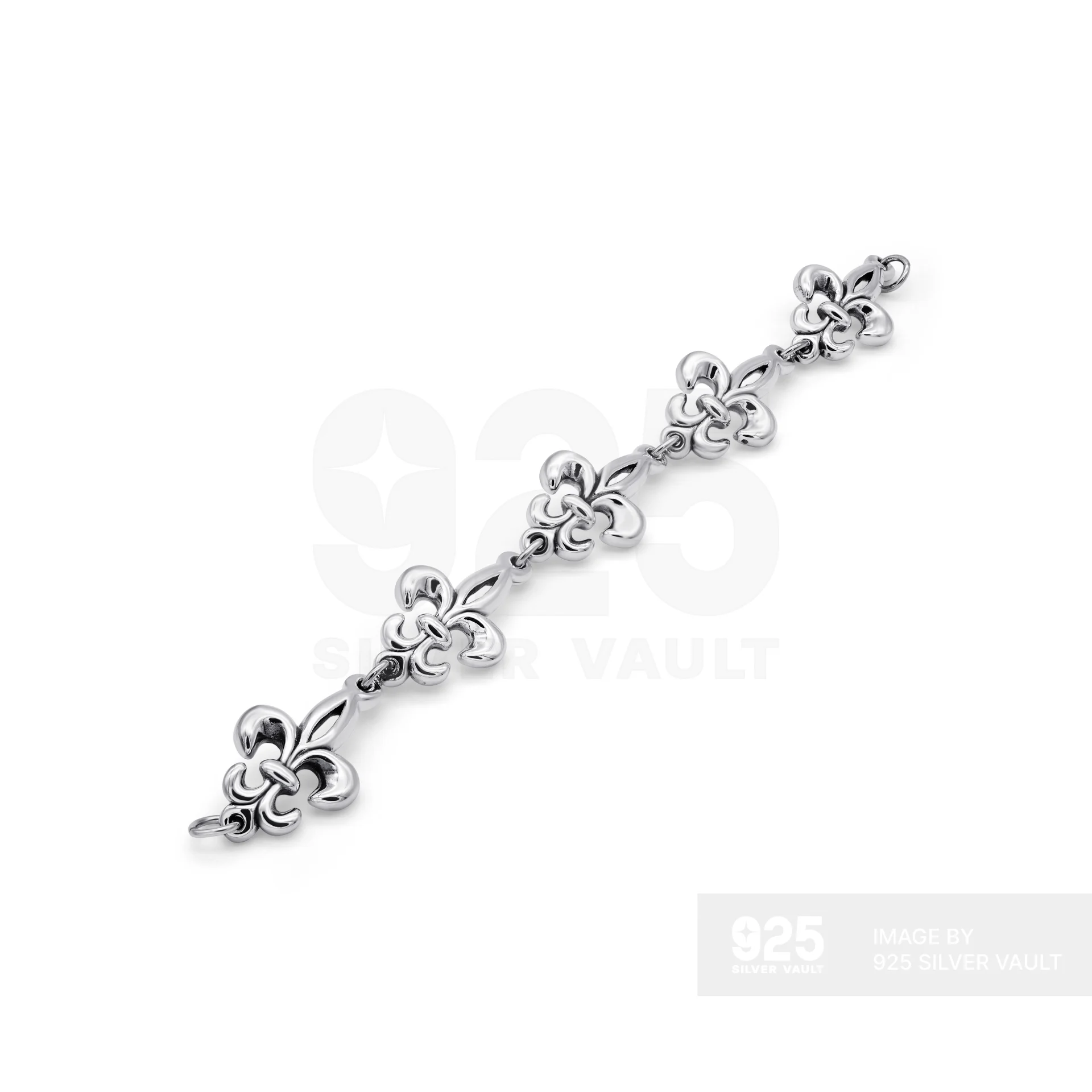 Fleur-de-Lis Chain Bracelet – French Symbol Design - Image 2