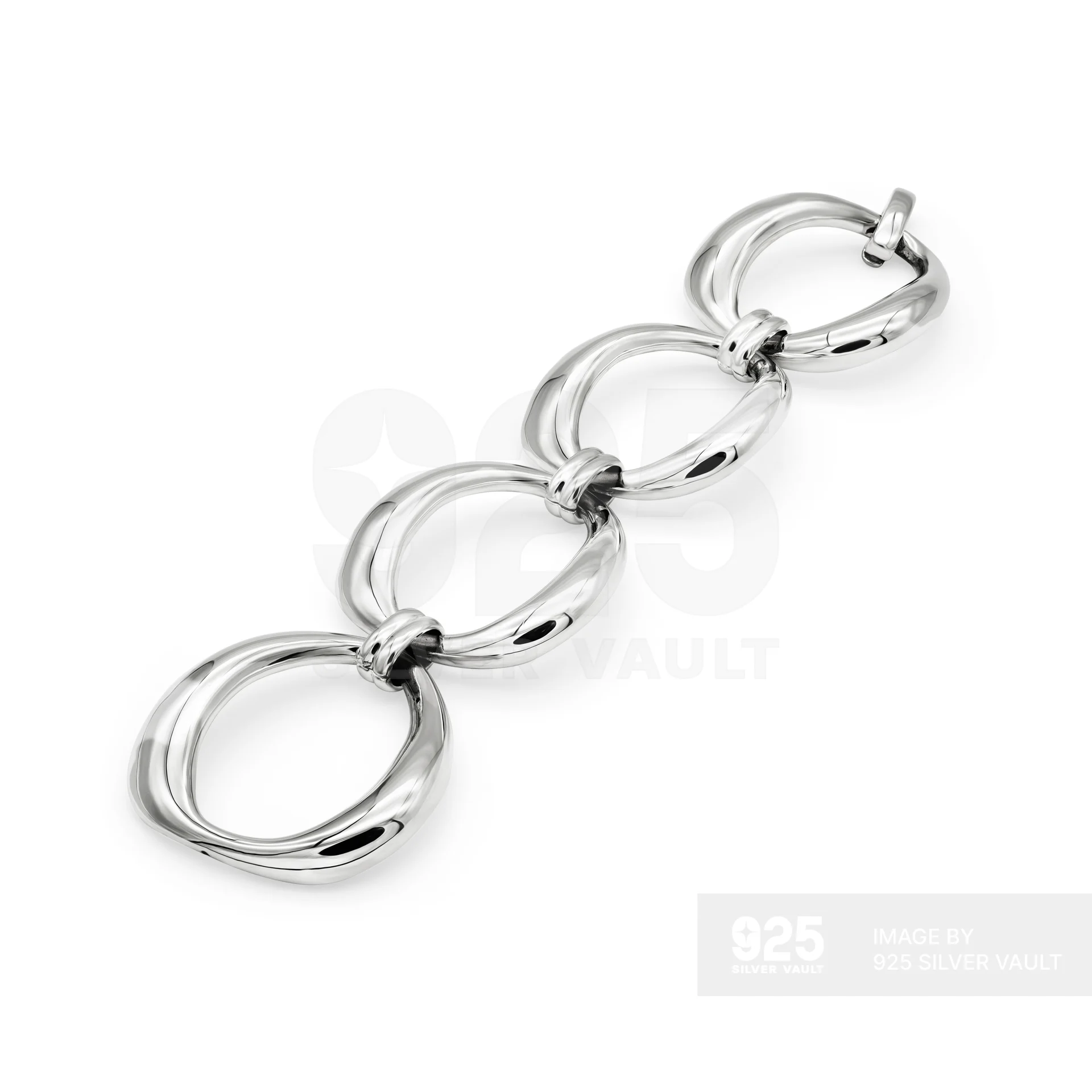 Oversized Ring Chain Bracelet – Statement Design - Image 2