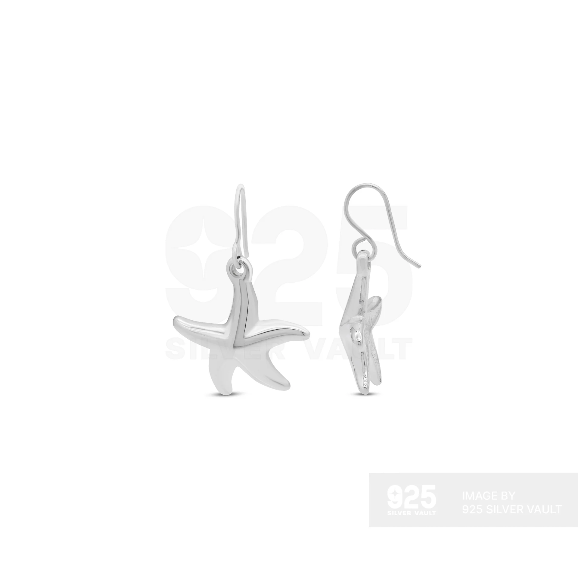 Plain Freeform Star Drop Earrings