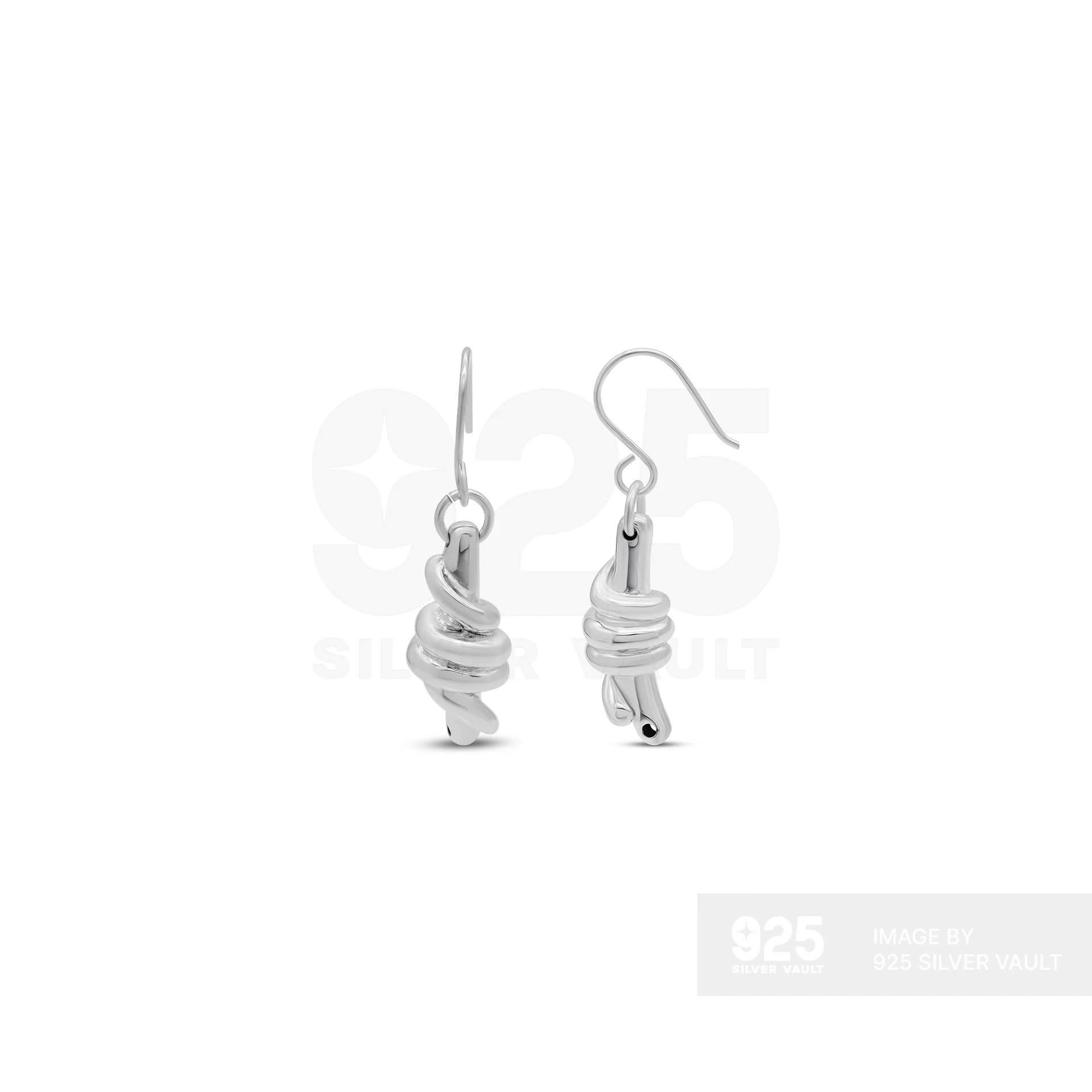 Twisted Spiral Drop Earrings