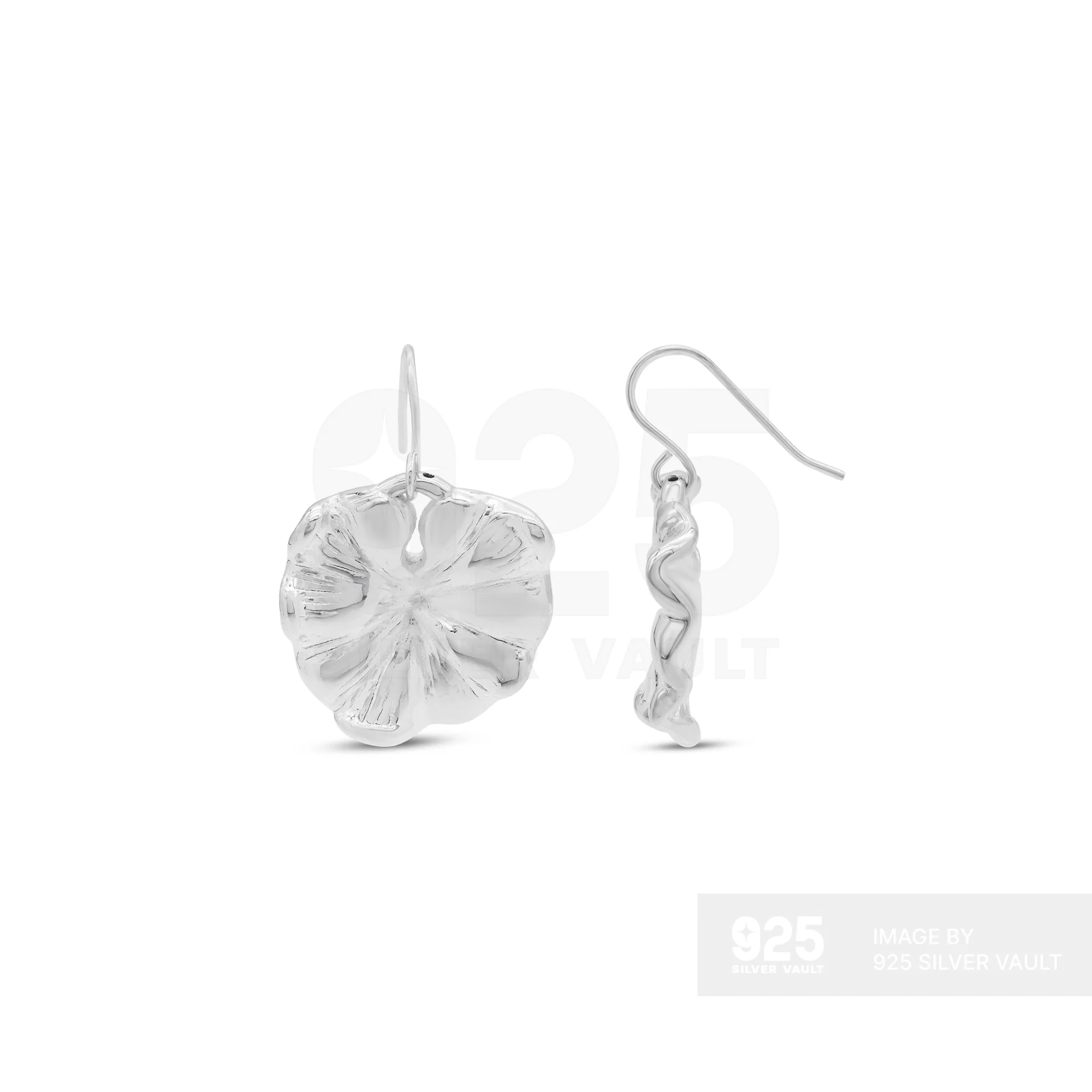 Radiating Petal Flower Drop Earrings