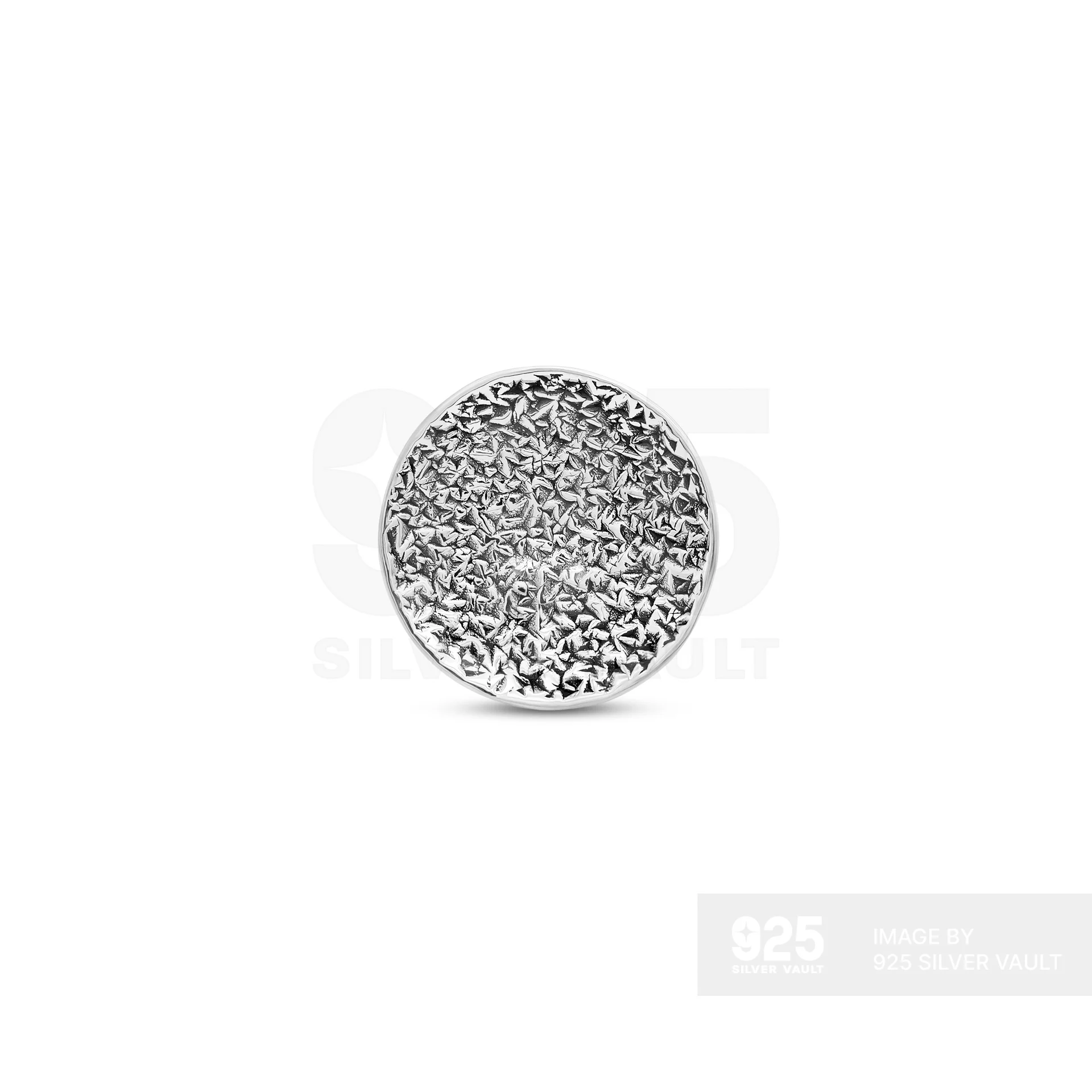 Large Flat Circular Diamond-Cut Ring - Image 3