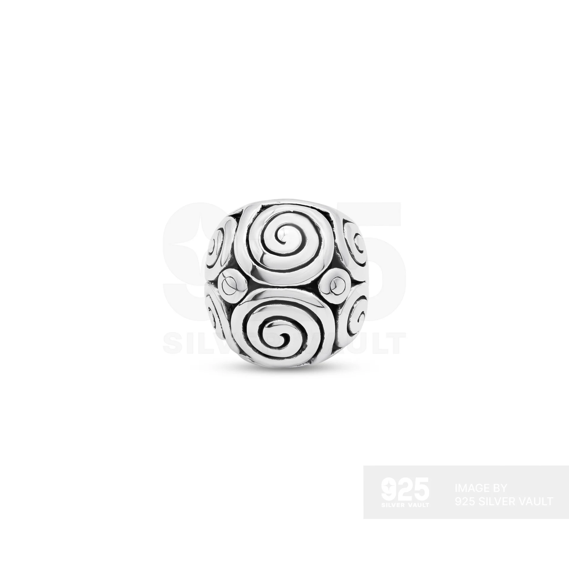 Domed Spiral Pattern Ring - Image 3