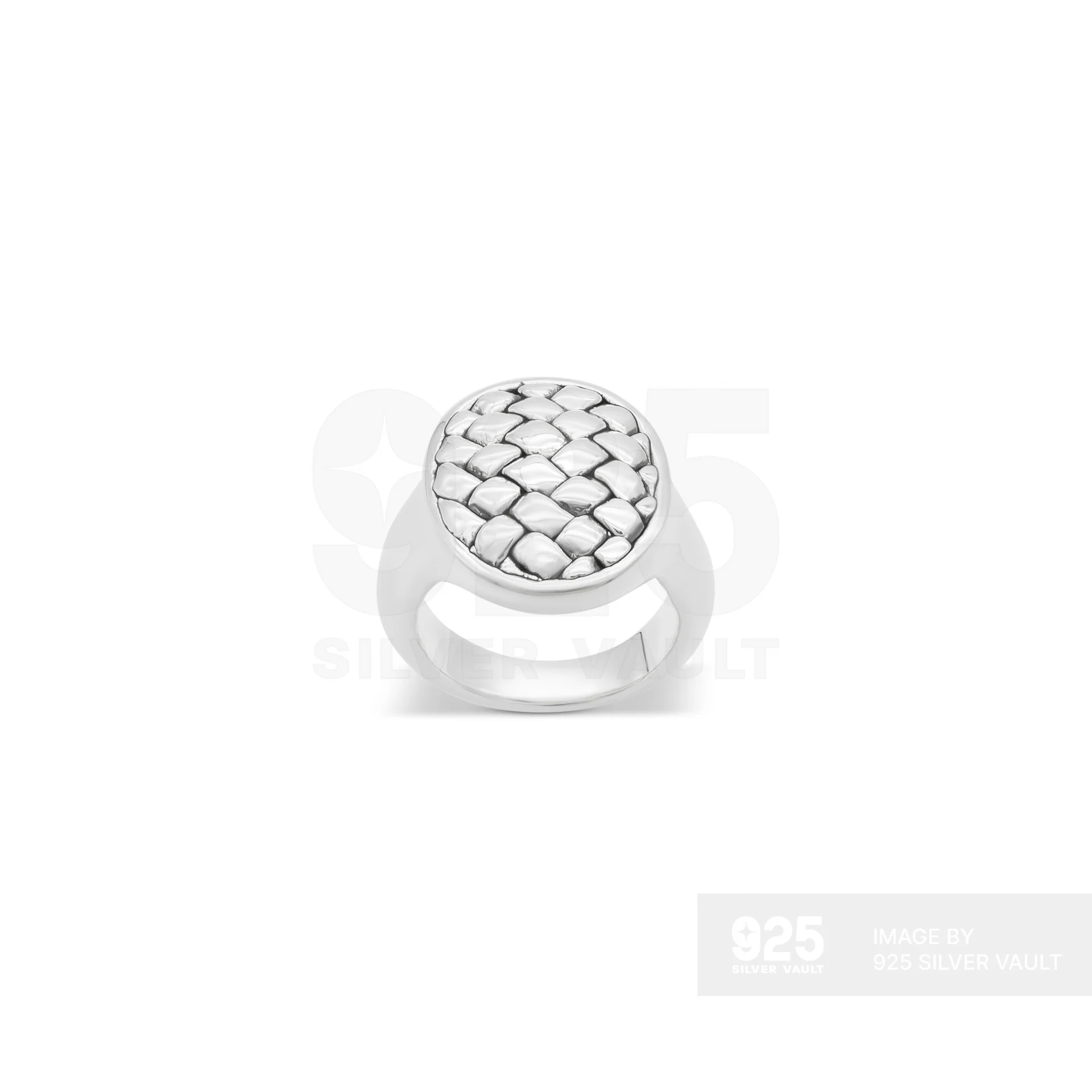 Loose Woven Pattern Signet Ring