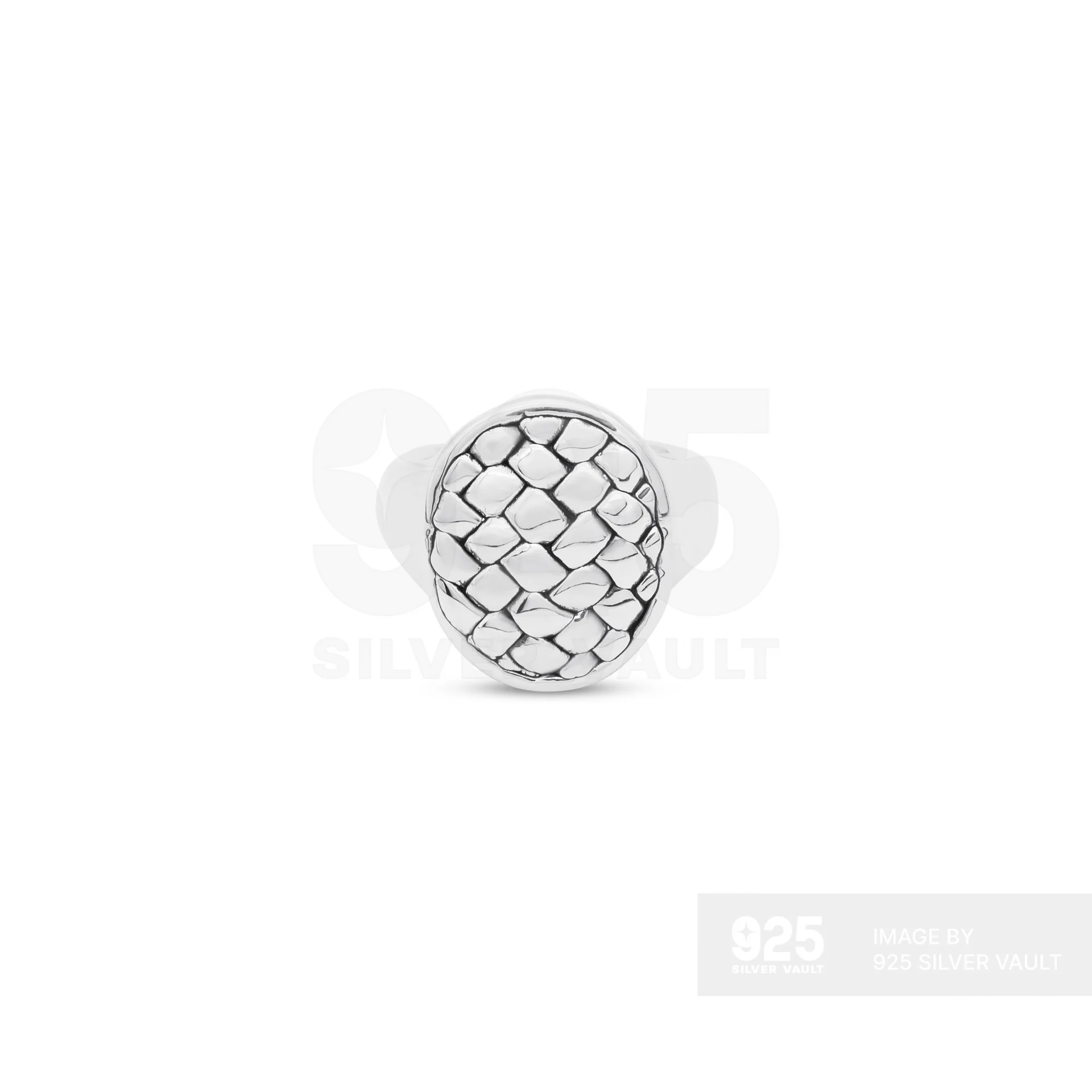 Loose Woven Pattern Signet Ring - Image 3