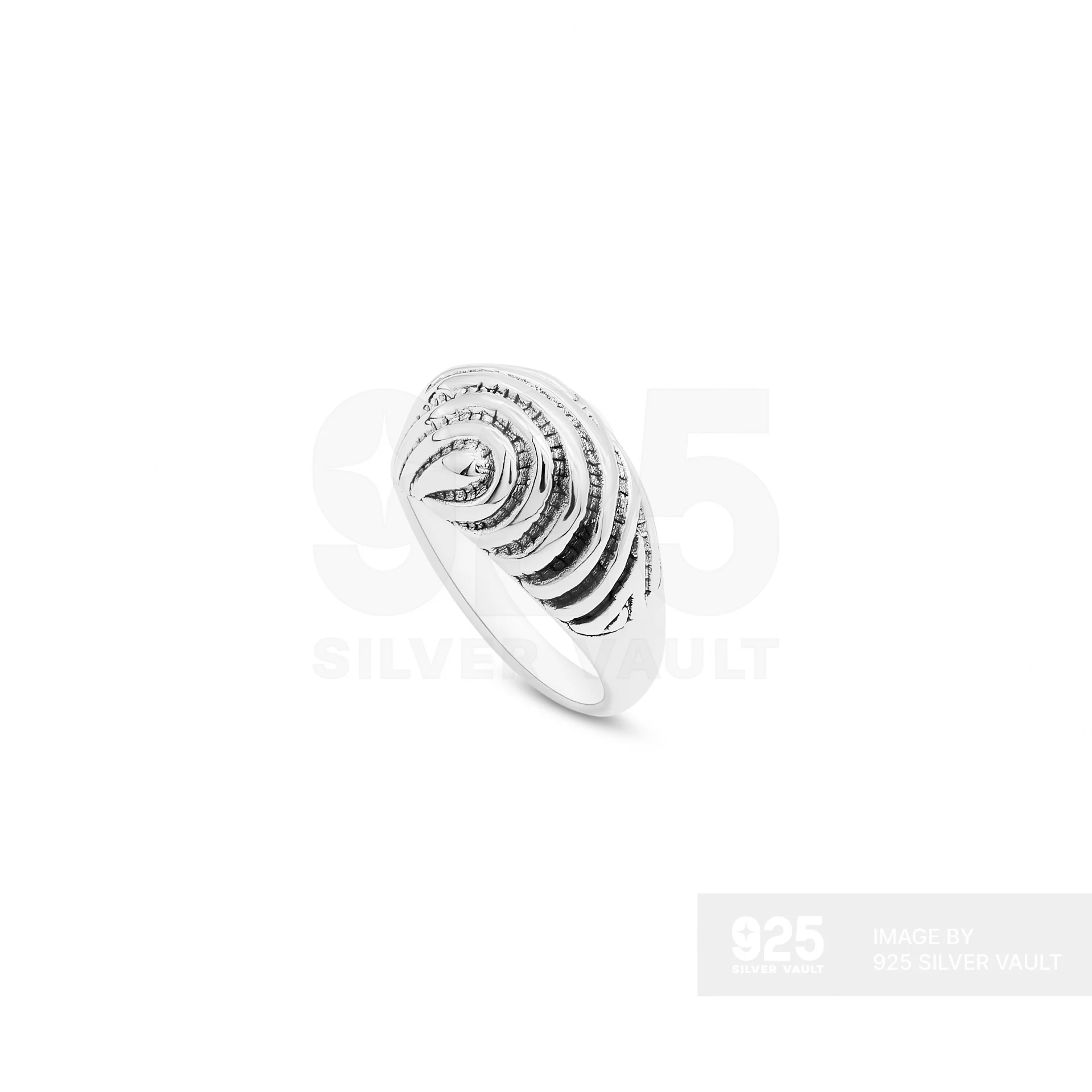 Tiered Wave Ridged Ring - Image 2