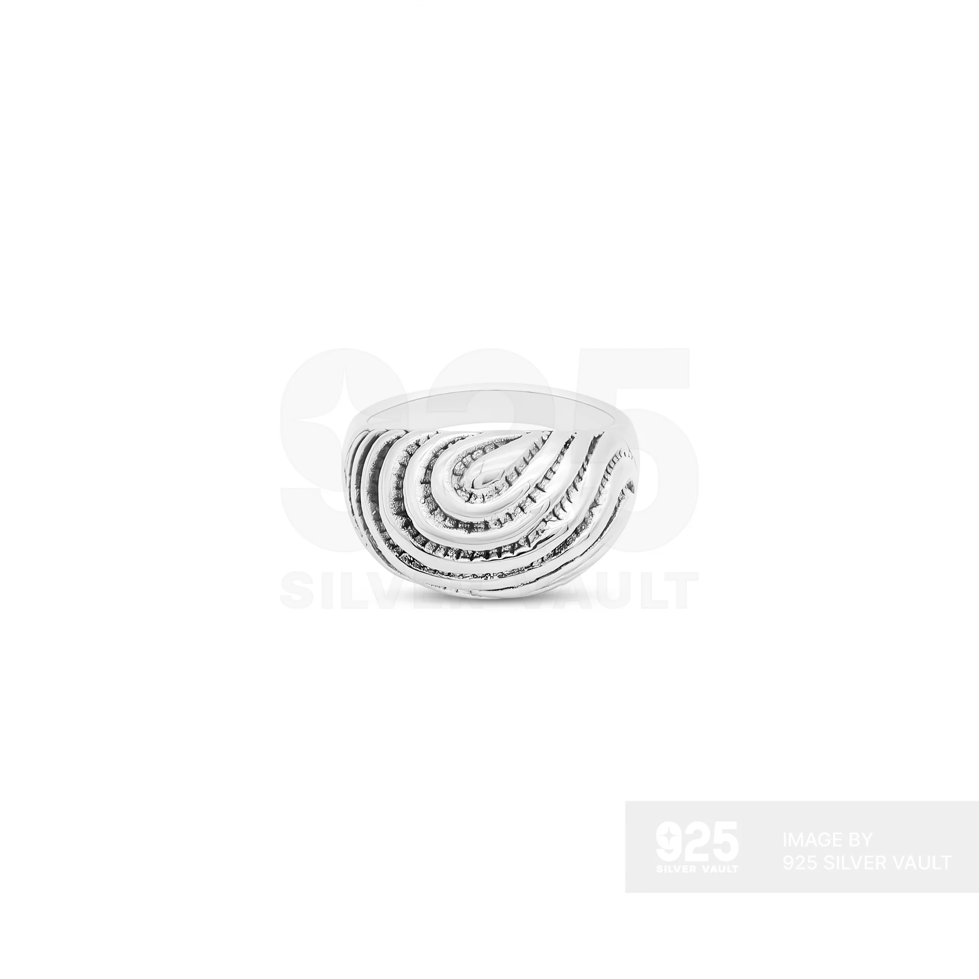 Tiered Wave Ridged Ring - Image 3