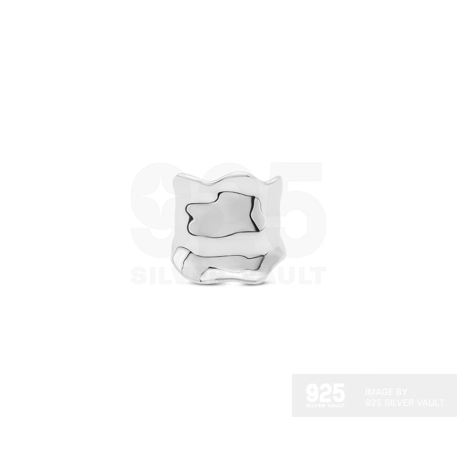 Wide Molten Cuff Ring - Image 3