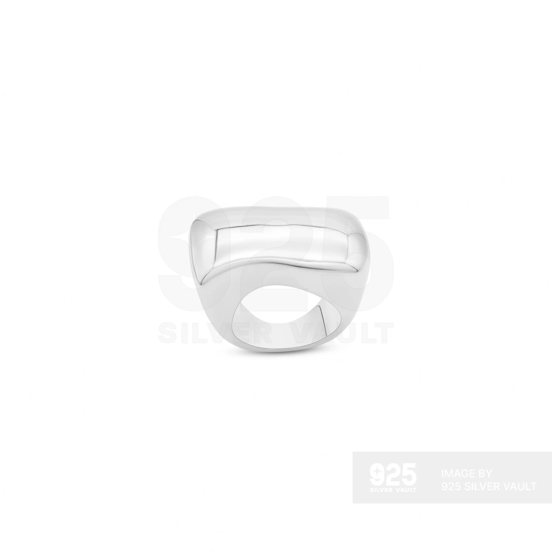 Wide U-Curve Ring