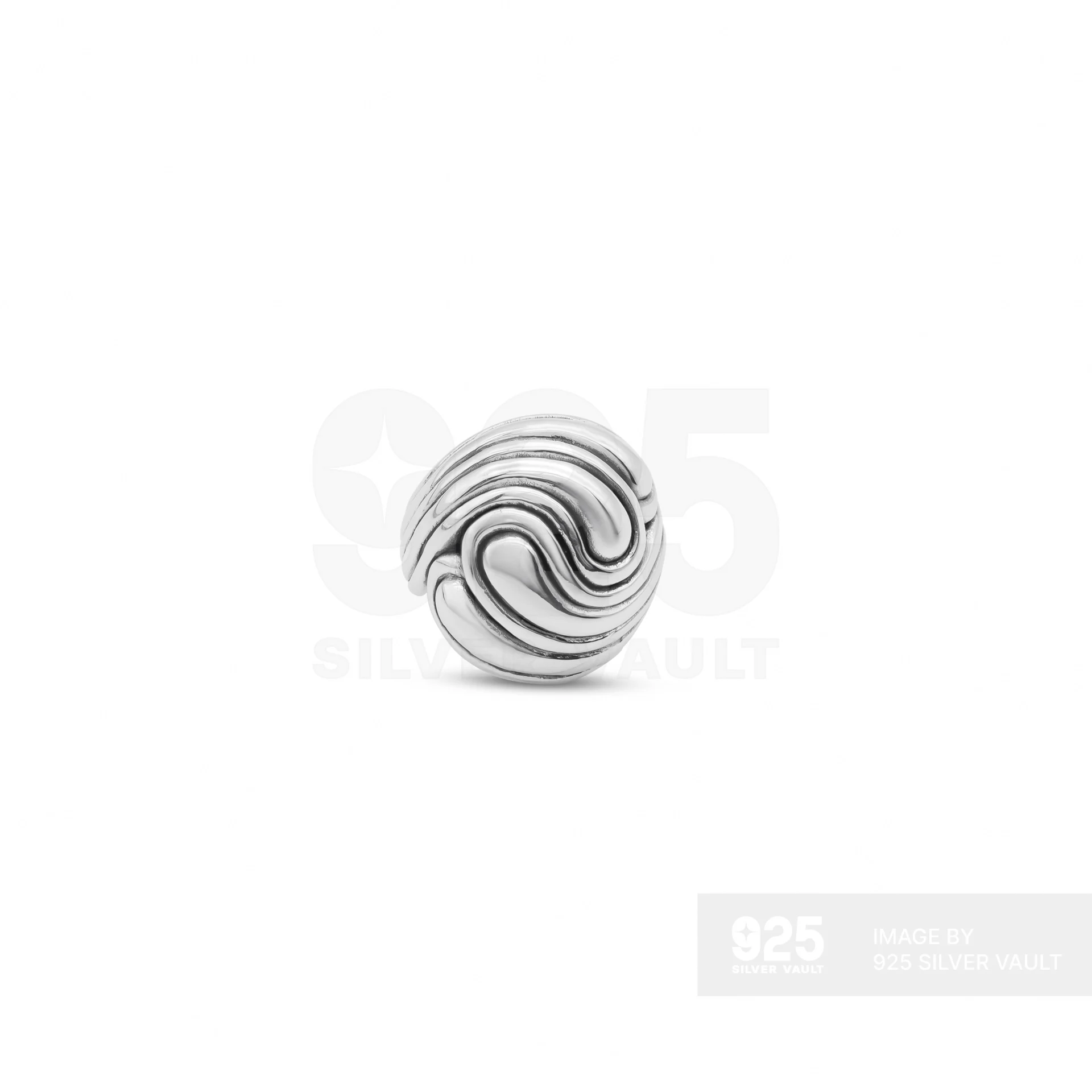 Swirling Wave Dome Ring - Image 3