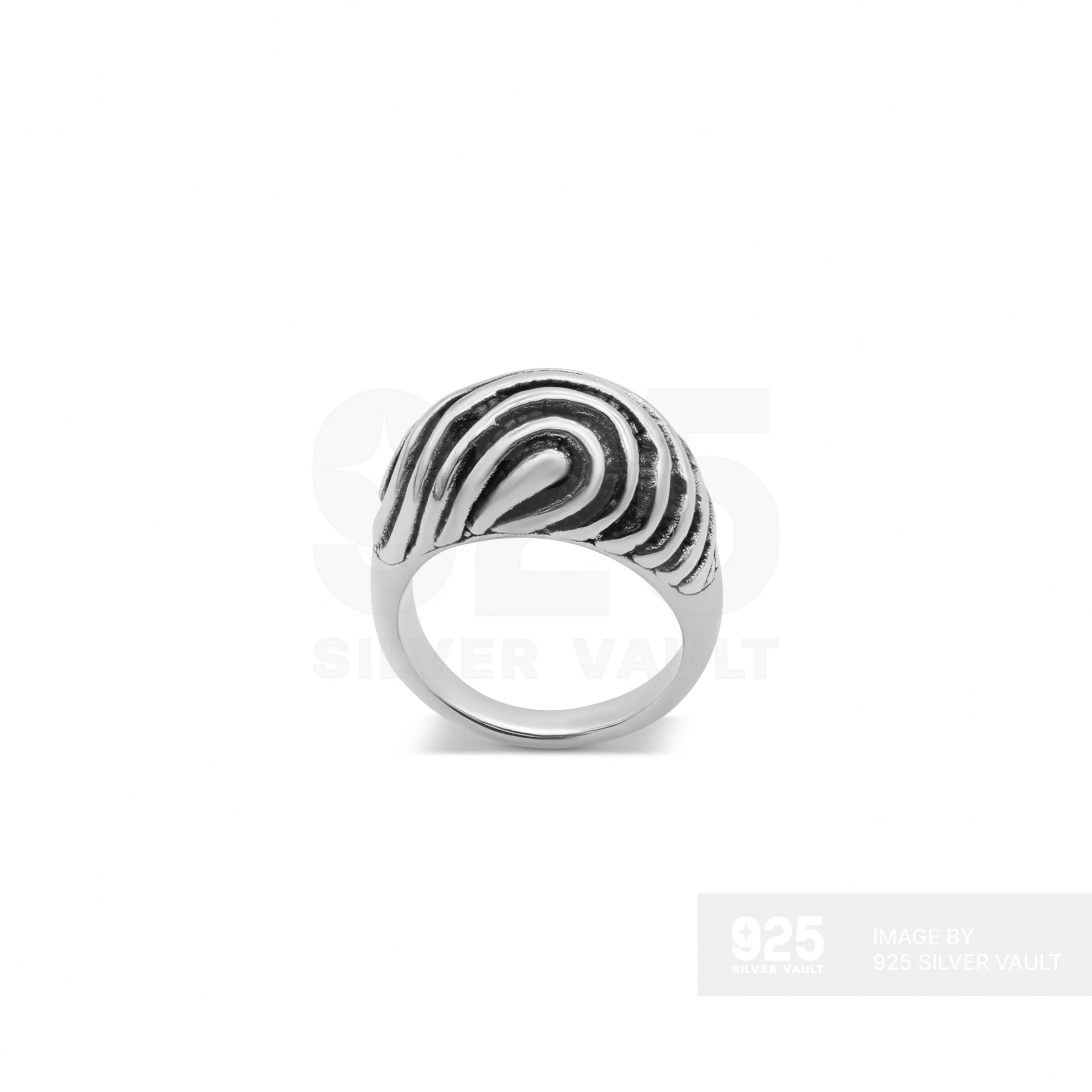Concentric Arch Wave Dome Ring