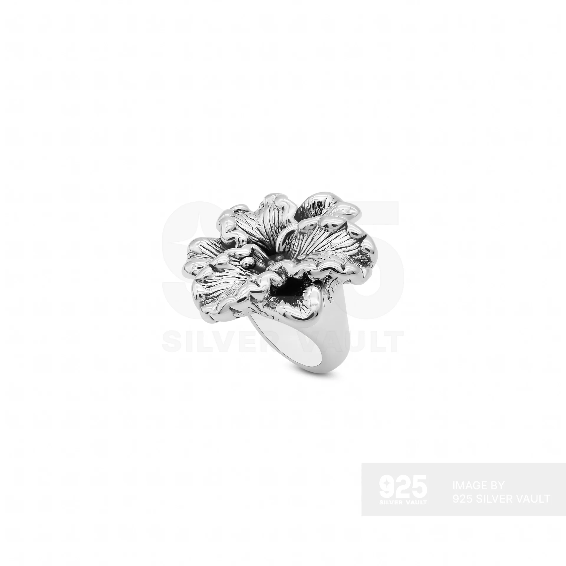 Open Hibiscus Flower Ring - Image 2