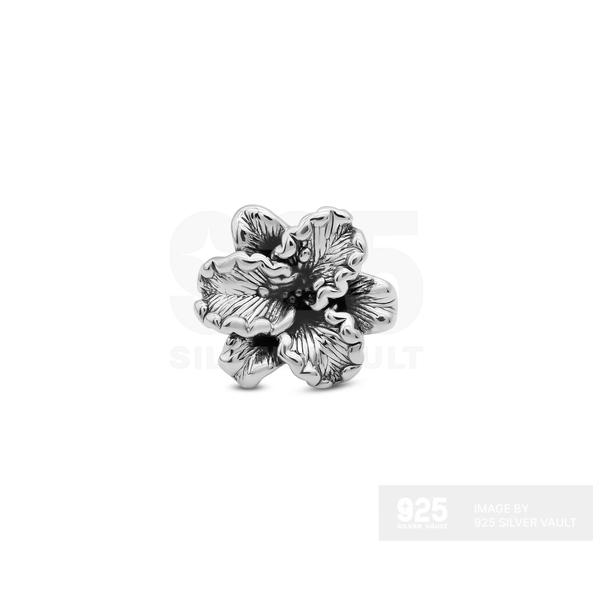 Open Hibiscus Flower Ring - Image 3