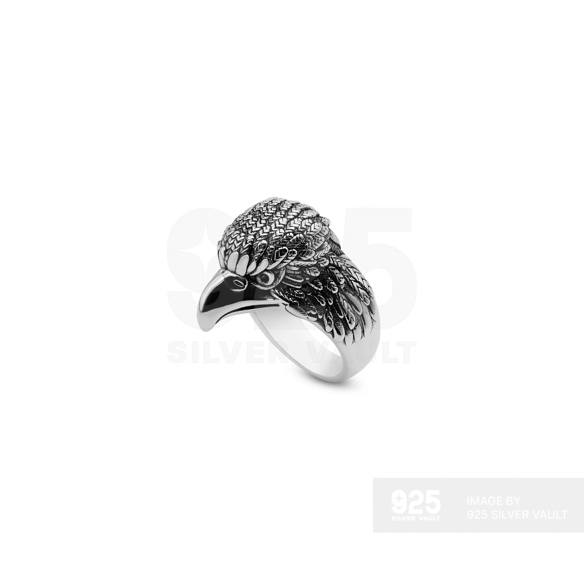 Eagle Head Feathered Ring - Image 2