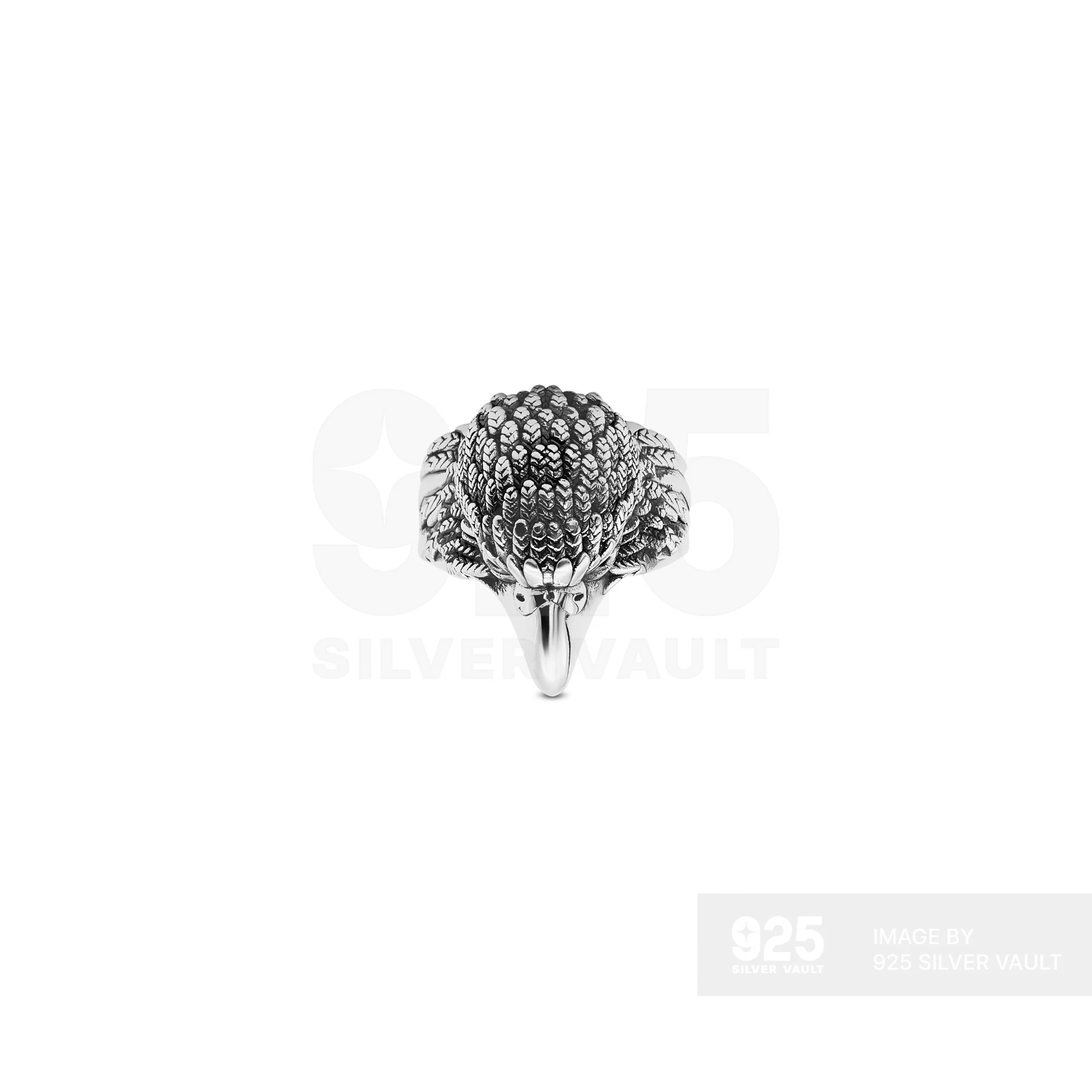 Eagle Head Feathered Ring - Image 3