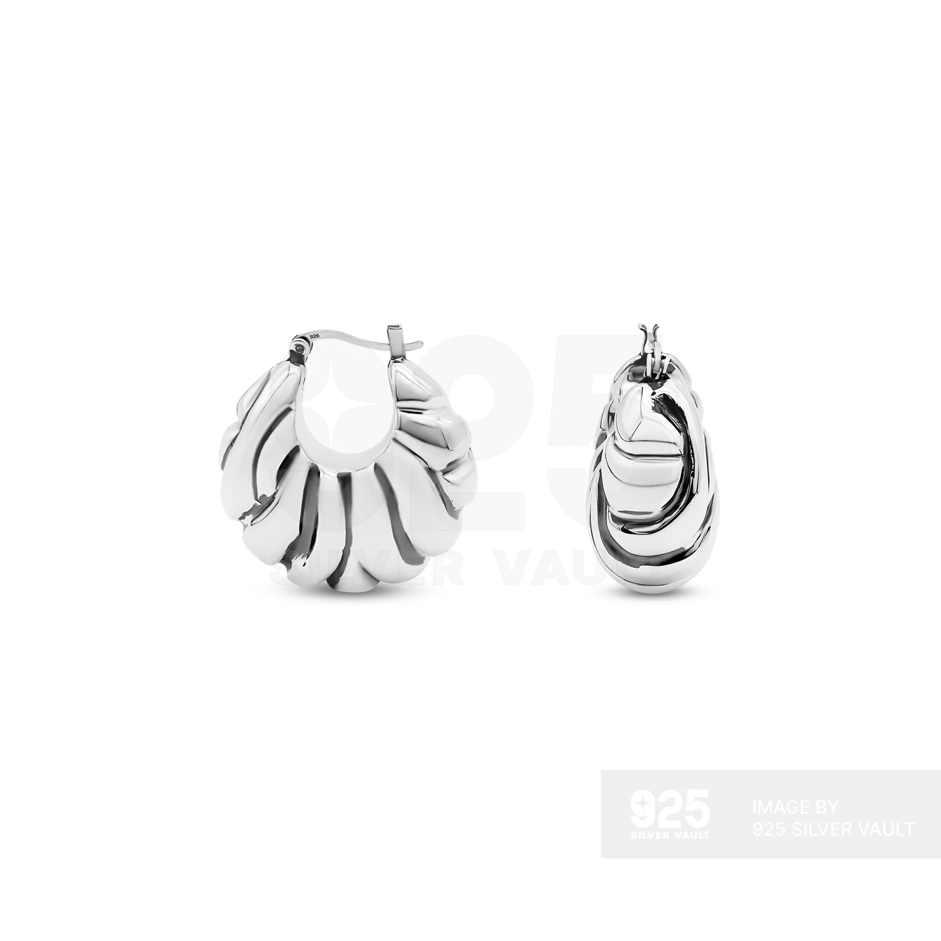 Split Panel Hoop Earrings