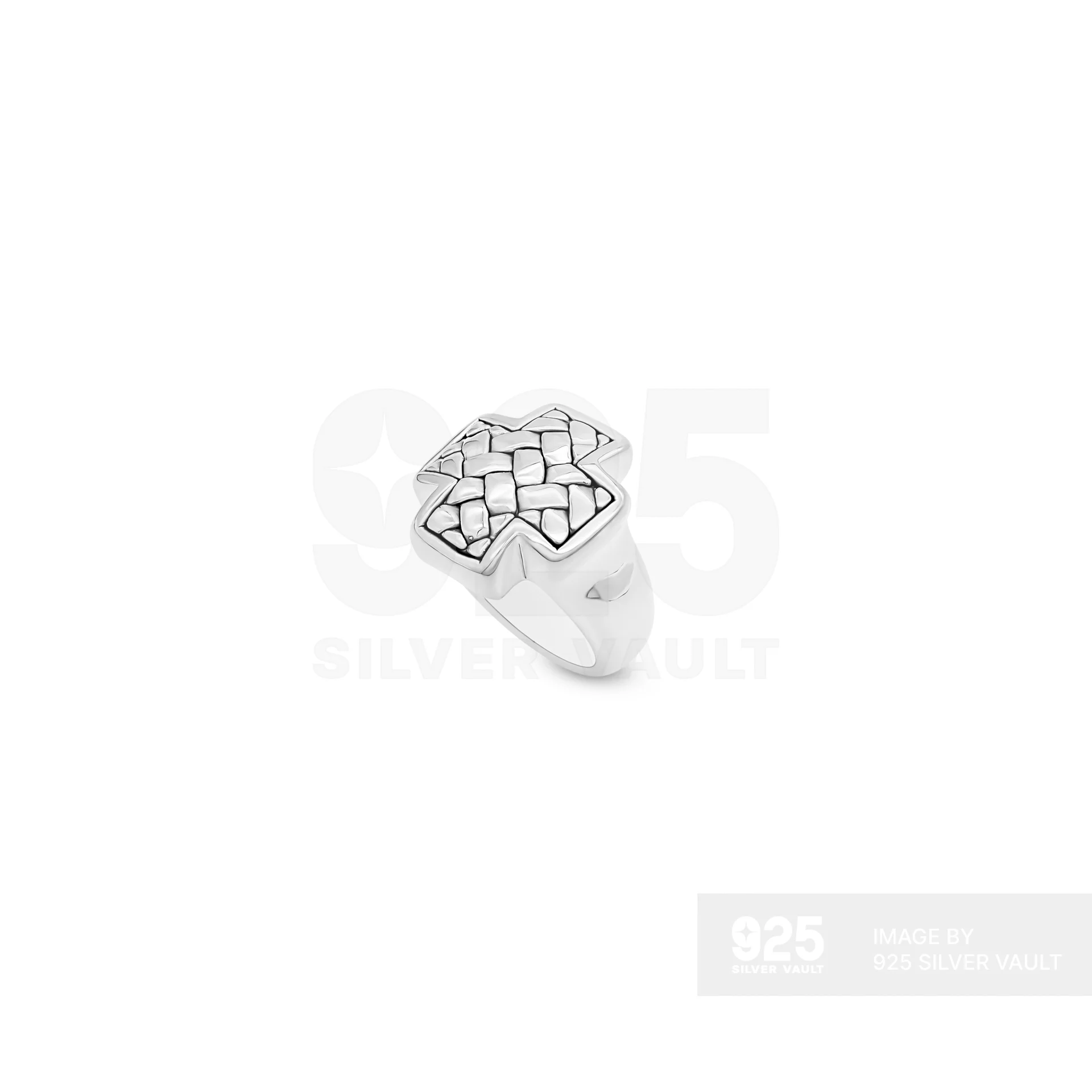 Woven Braid Cross Ring - Image 2