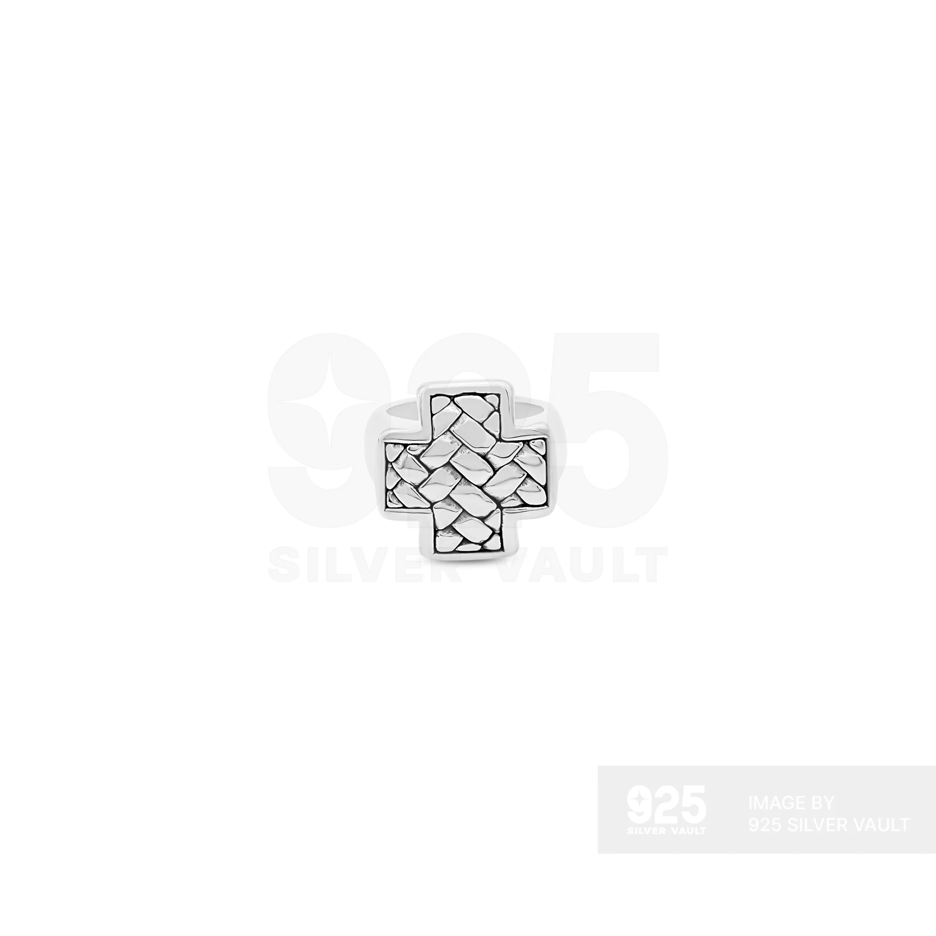 Woven Braid Cross Ring - Image 3