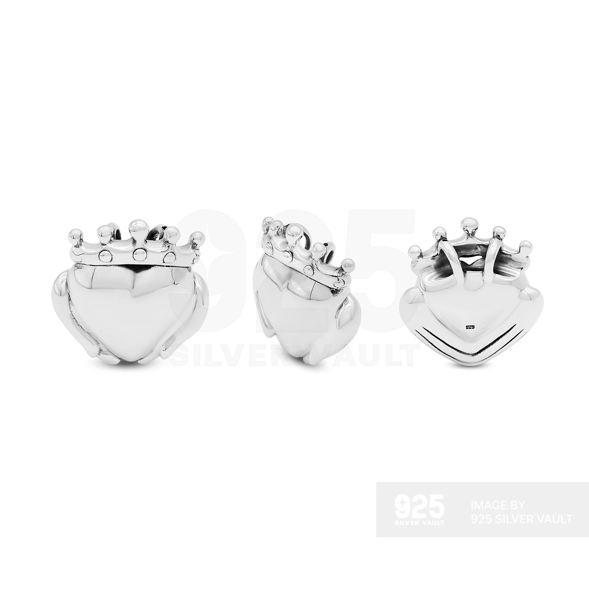 Crowned Claddagh Heart Charm