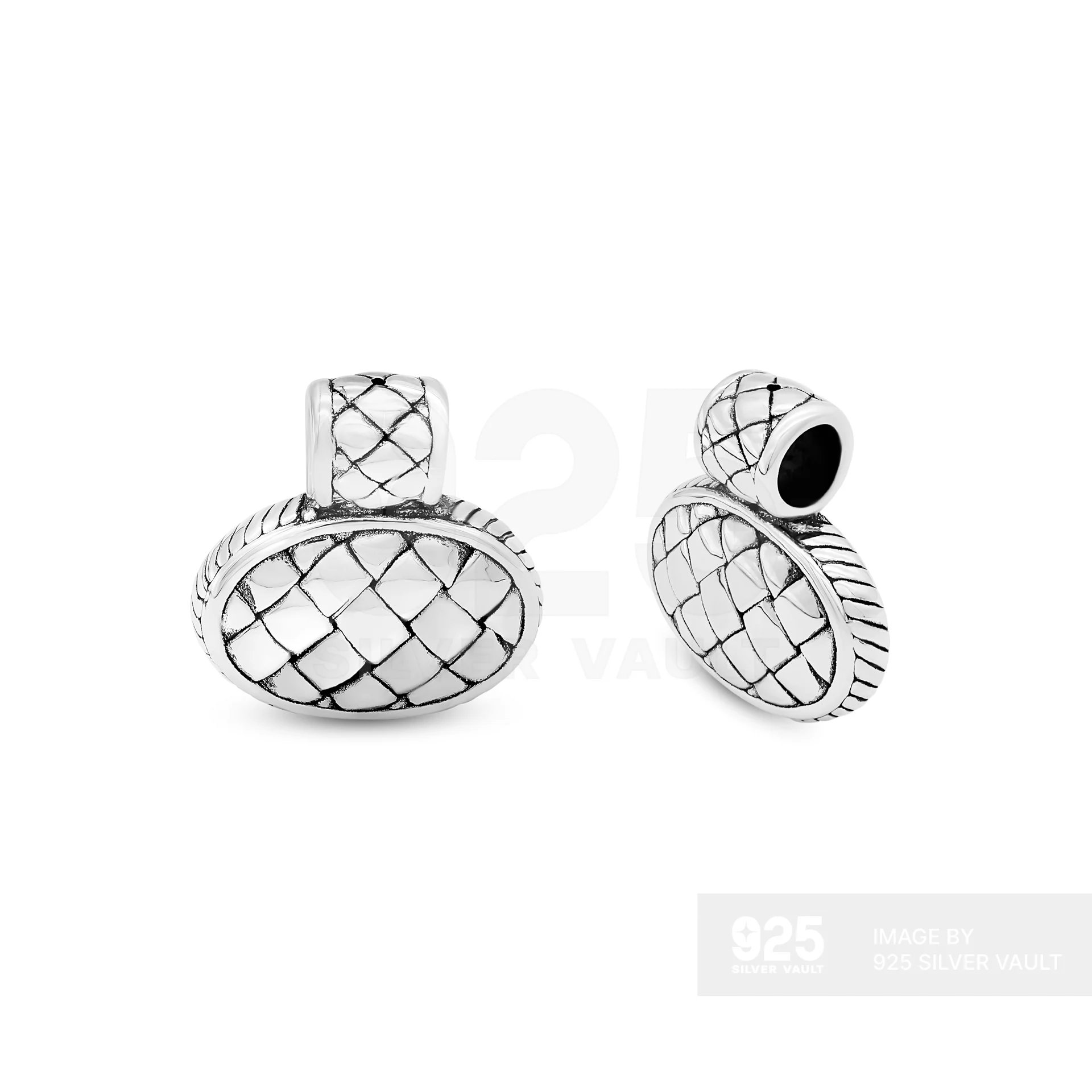 Woven Basket Oval Pendant