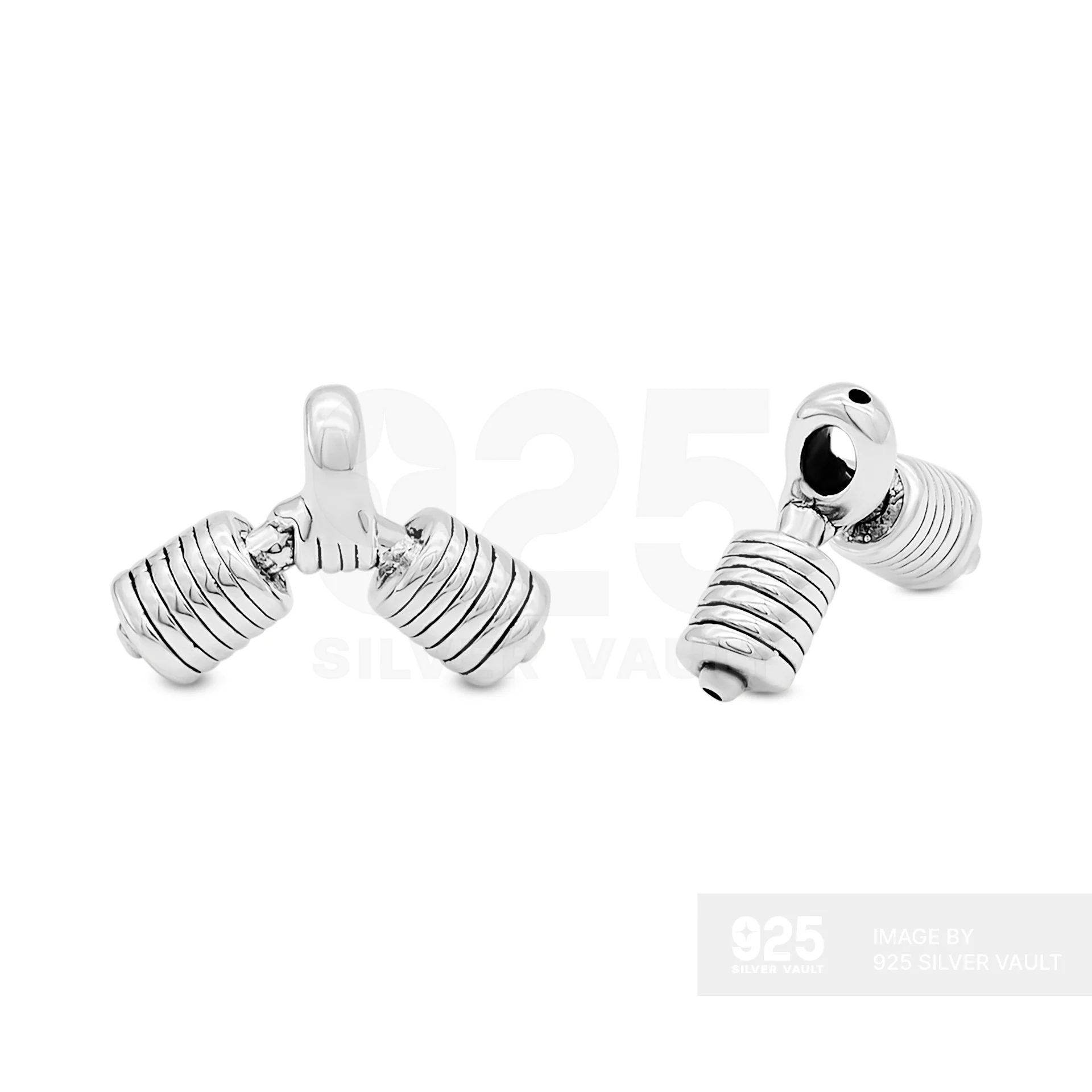 Dual Ribbed Cylinder Pendant
