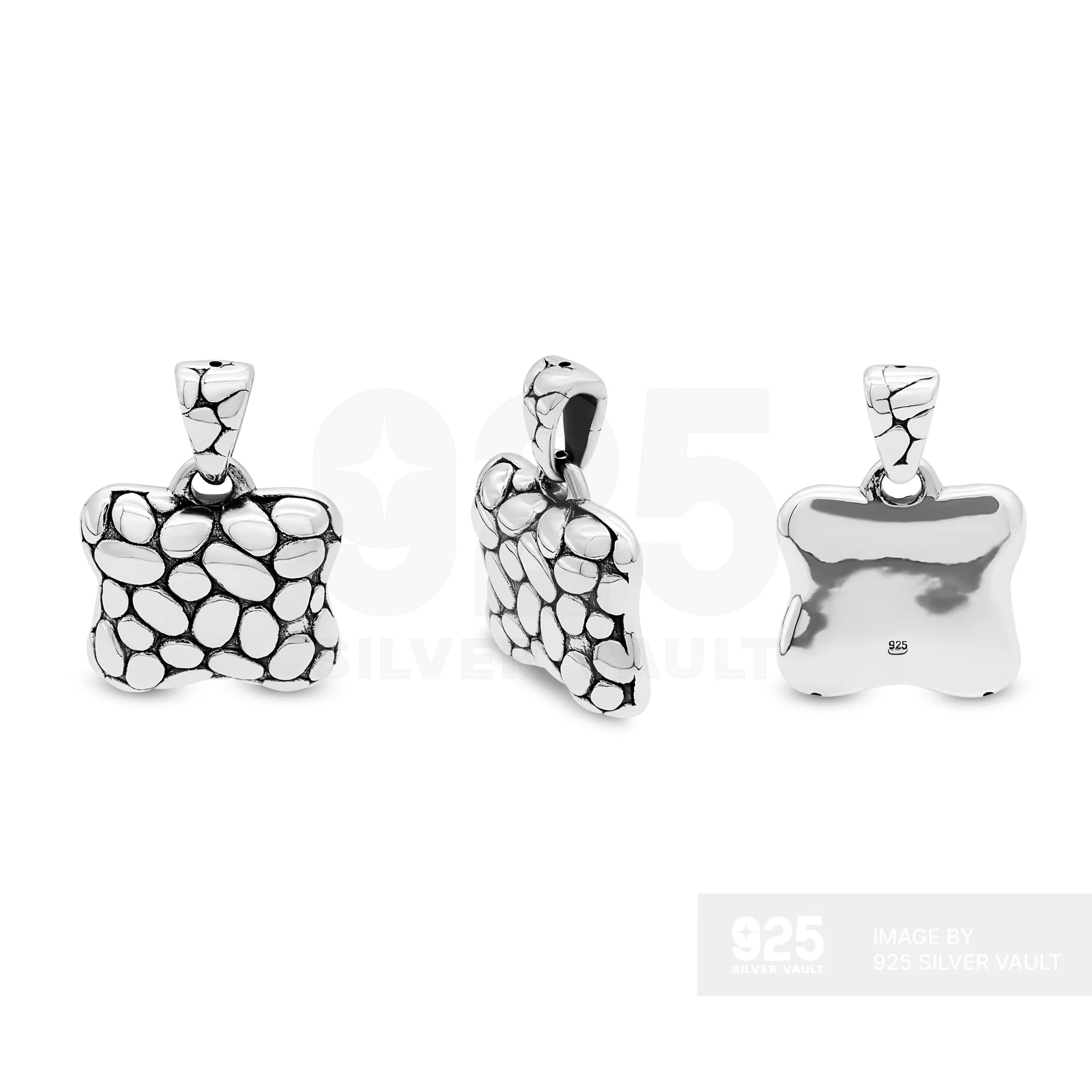 Cushion Square Pebble Pendant