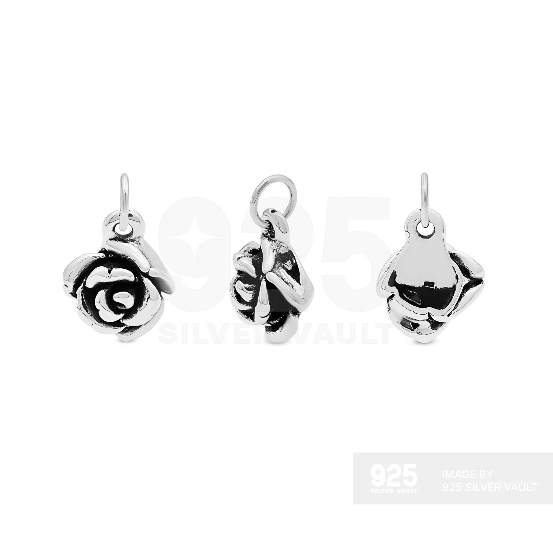 Spiral Center Rose Pendant