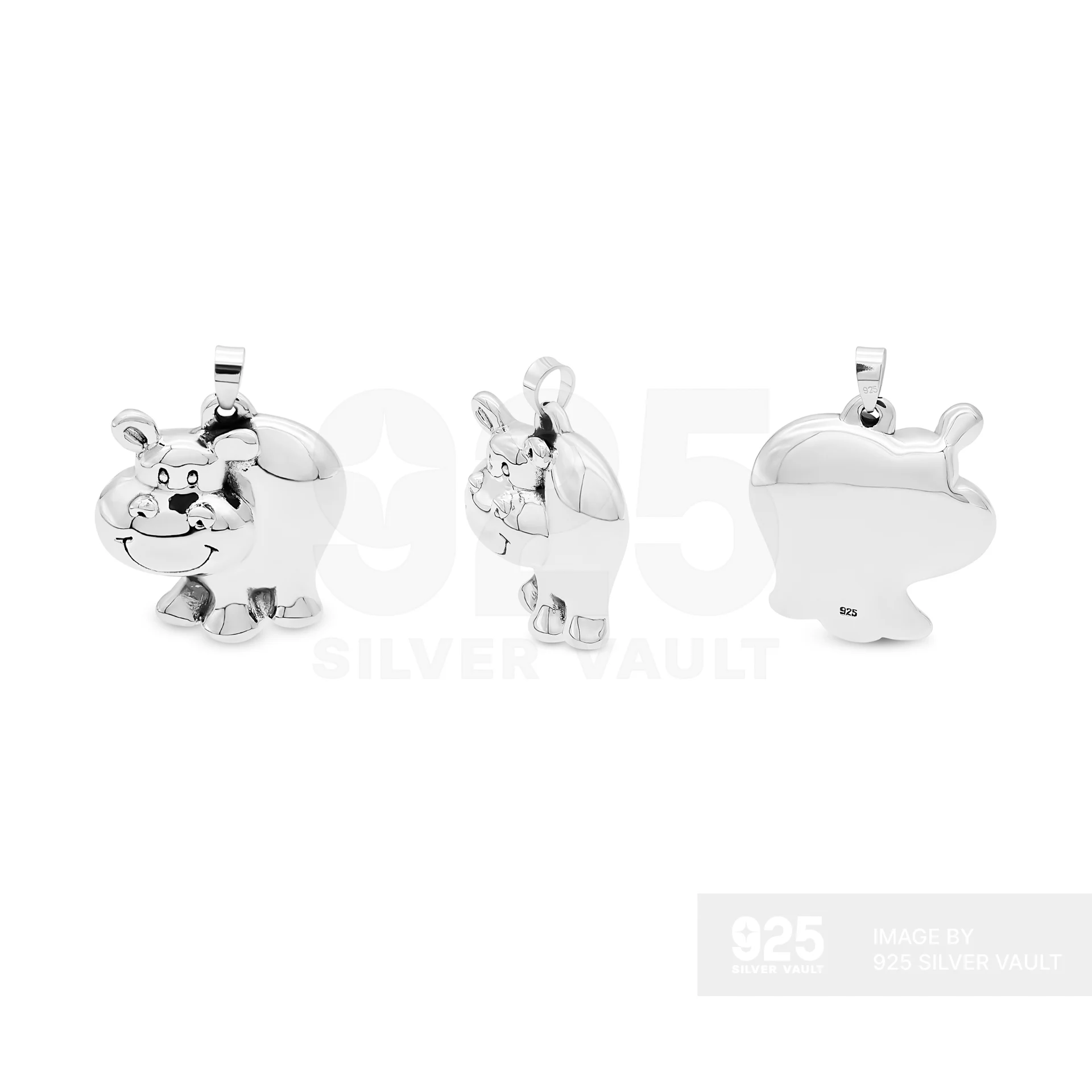 Cartoon Hippo Pendant
