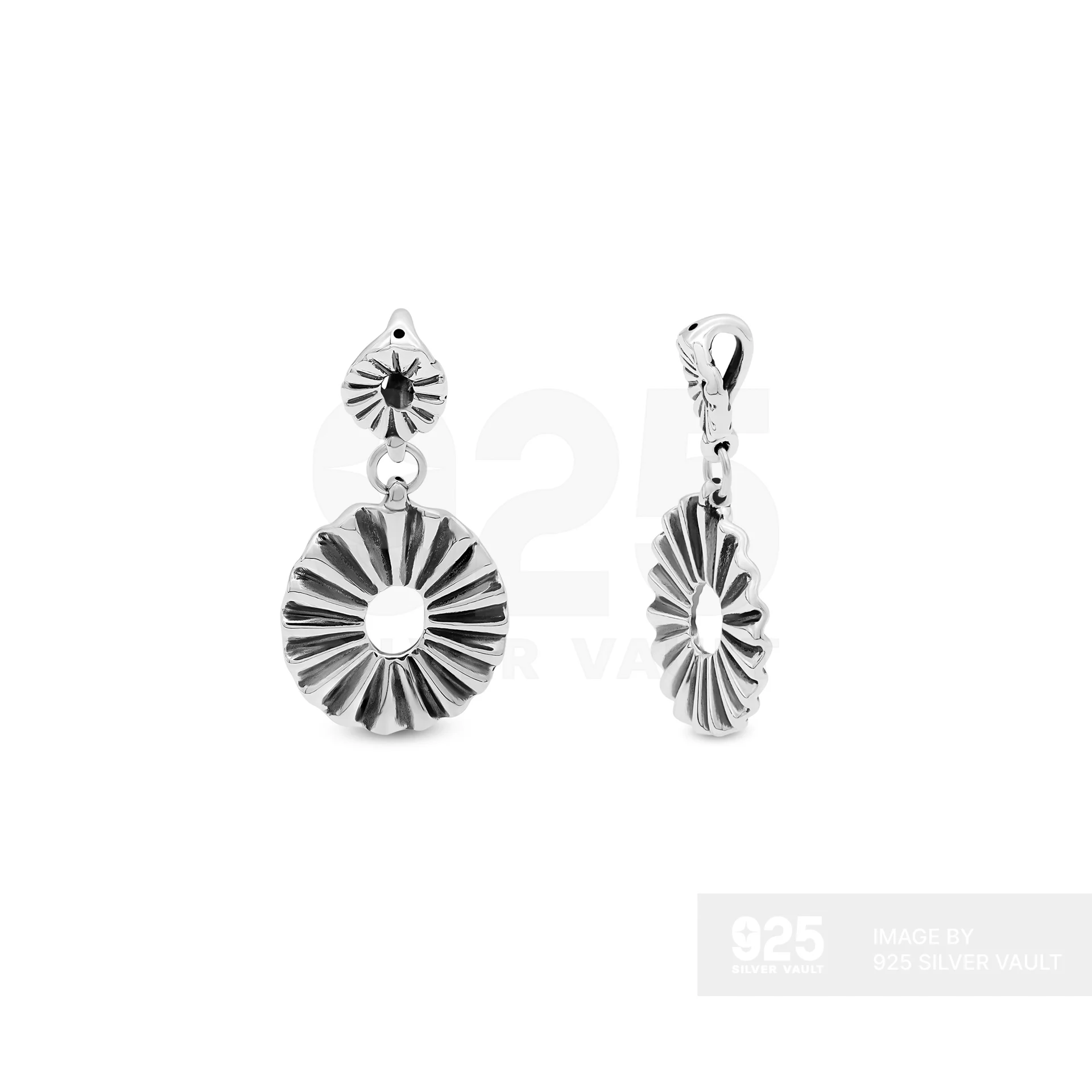 Sunburst Disc Drop Pendant