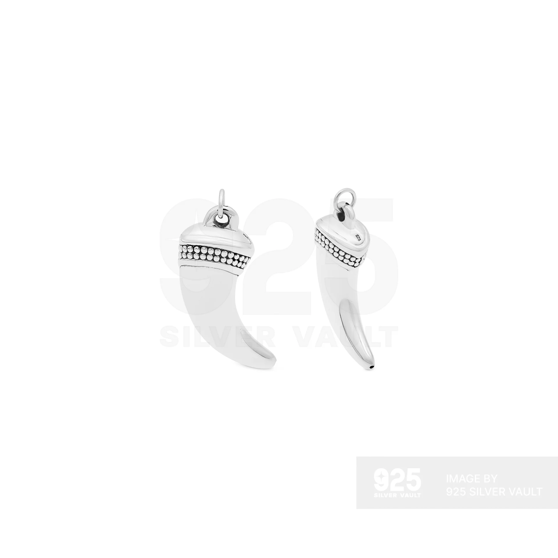 Claw Pendant with Beaded-Like Band