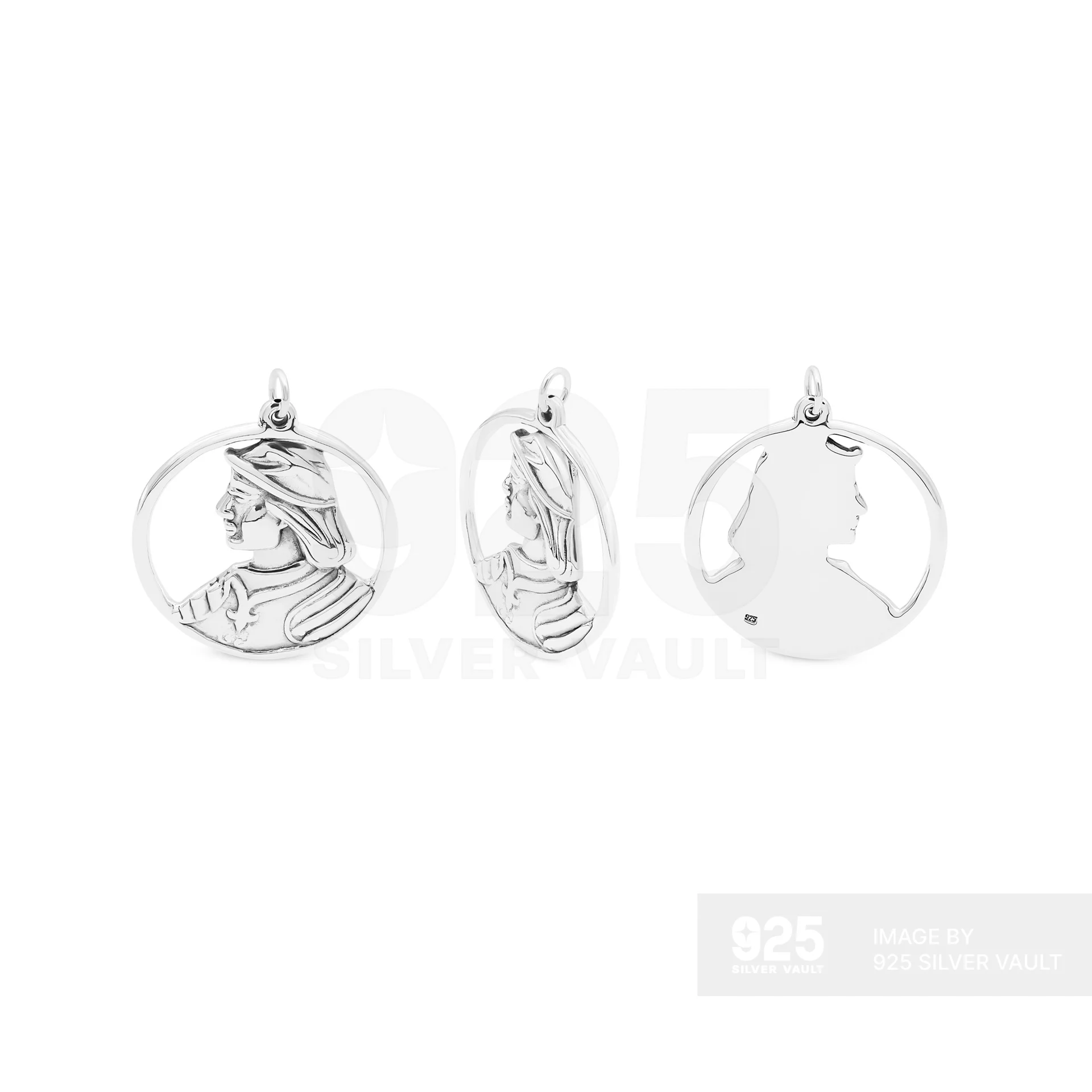 Saint Profile Coin Pendant