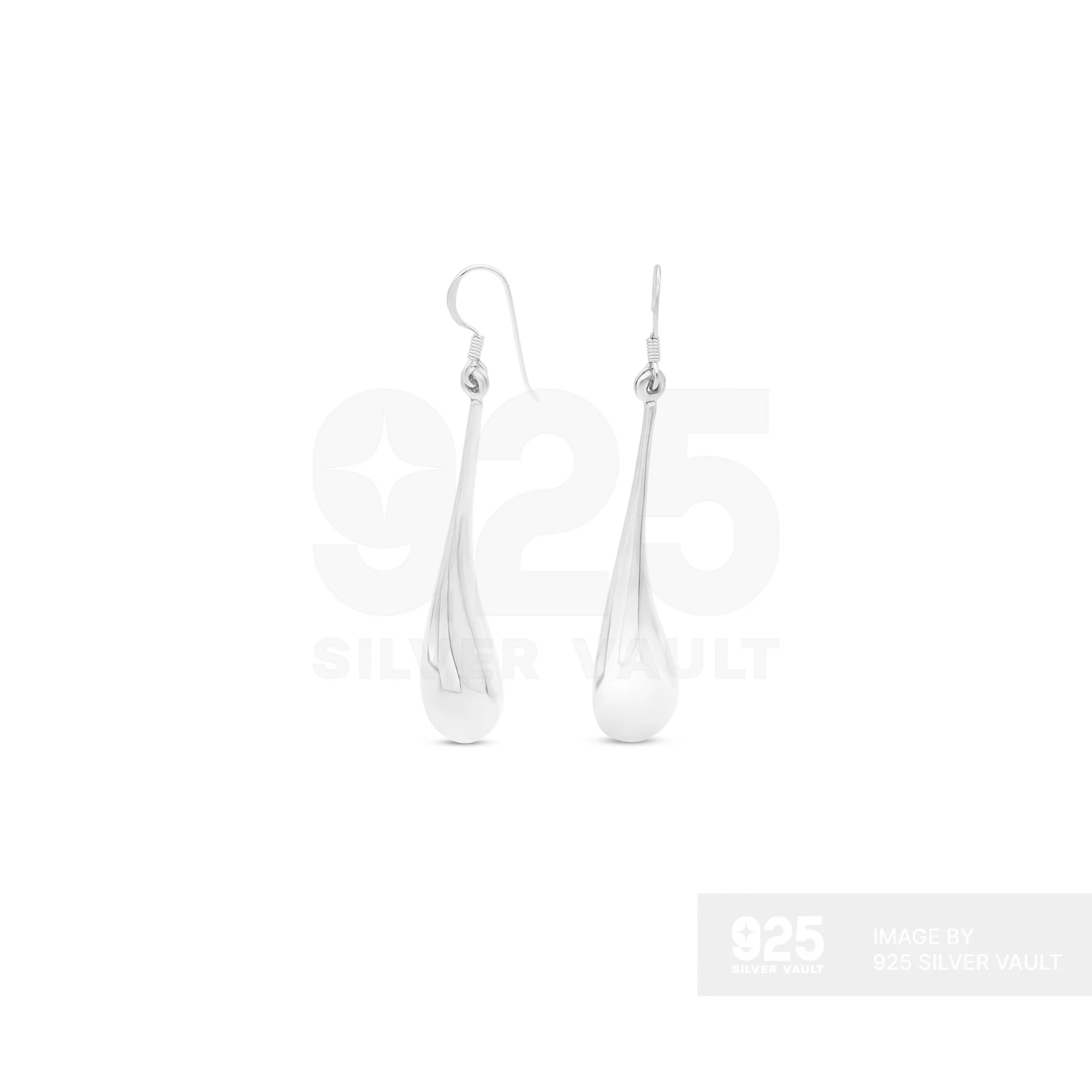 Elongated Twisted Teardrop Drop Earrings