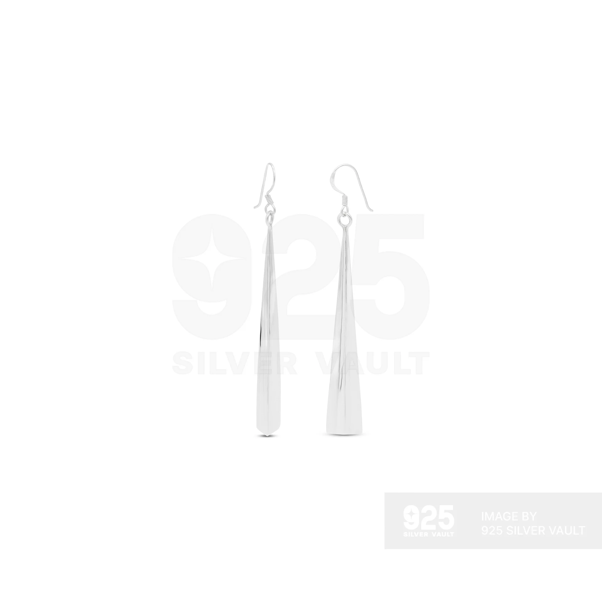 Long Tapered Teardrop Drop Earrings