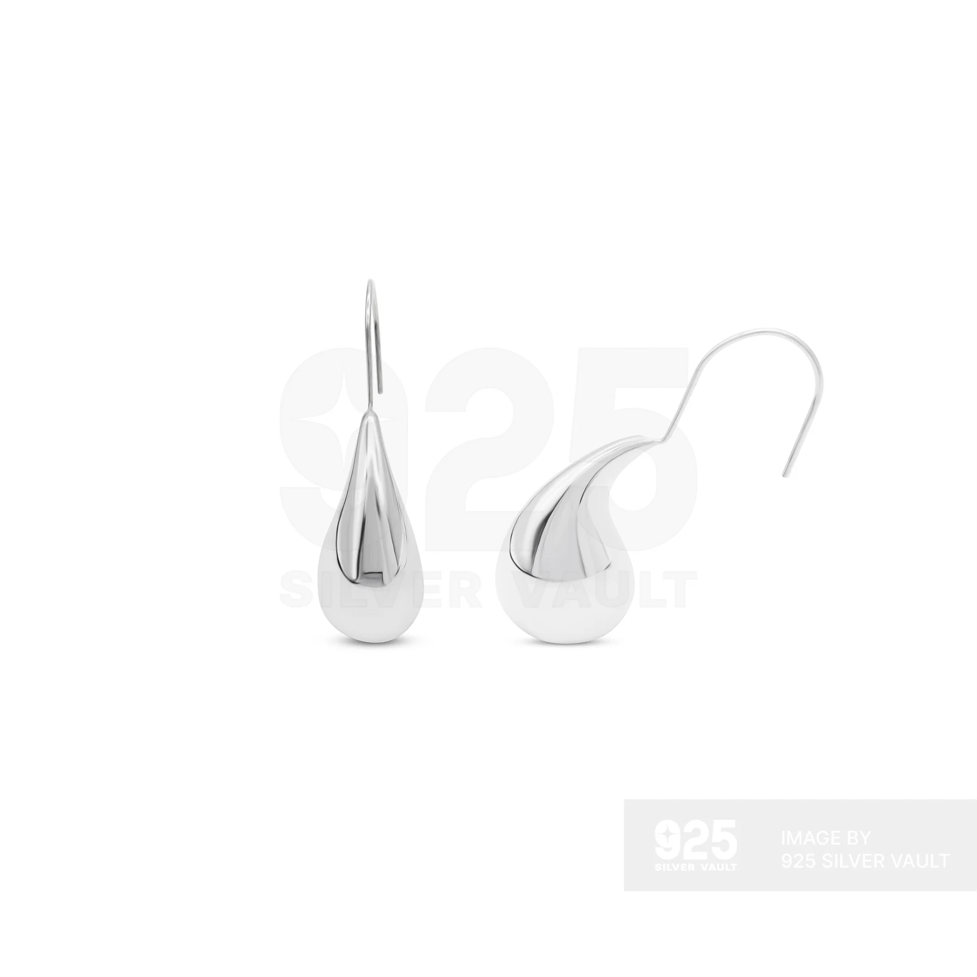 Plain Teardrop Hook Earrings